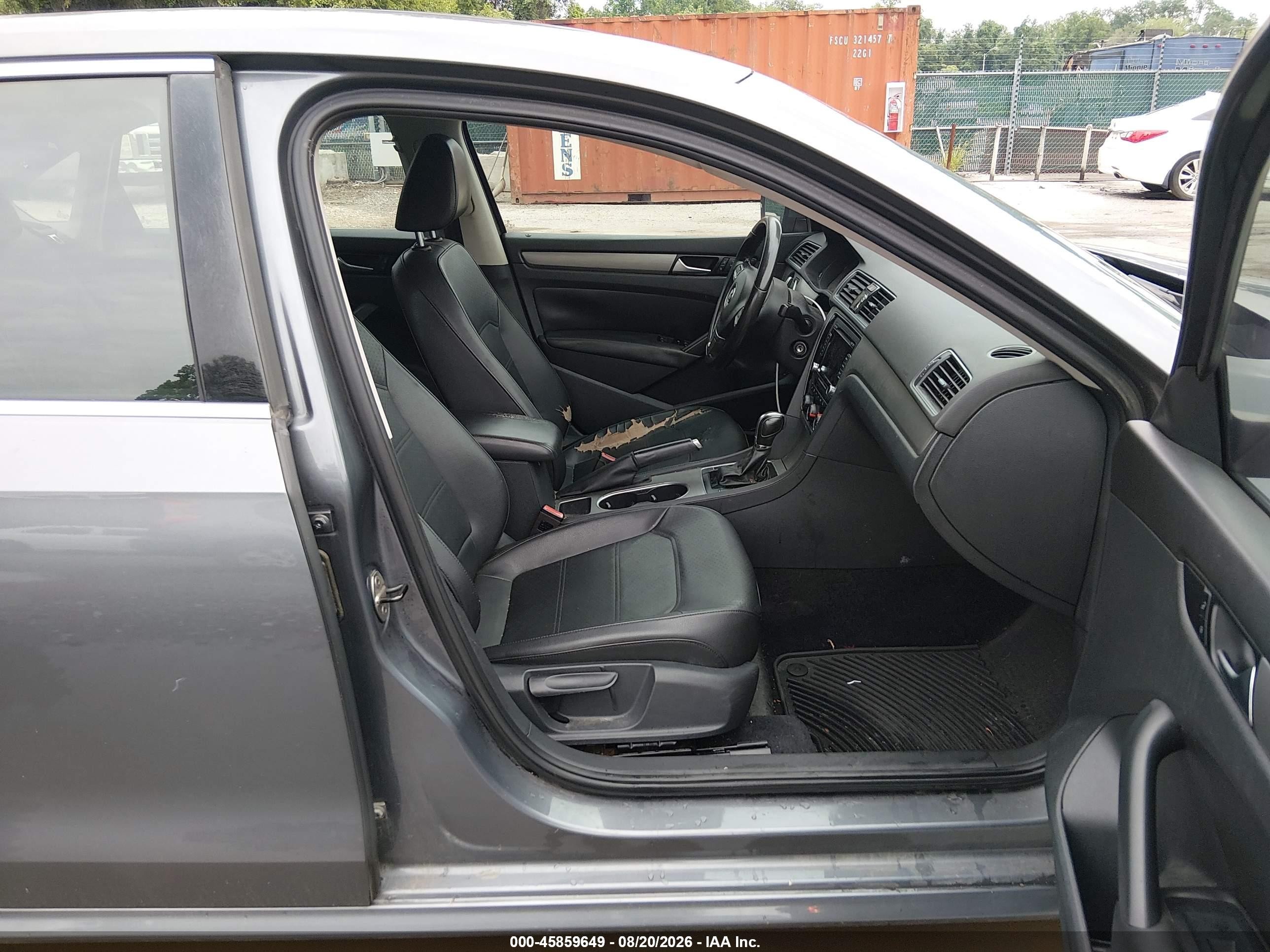 2014 Volkswagen Passat 2.5l Se Gray vin: 1VWBP7A30EC001836