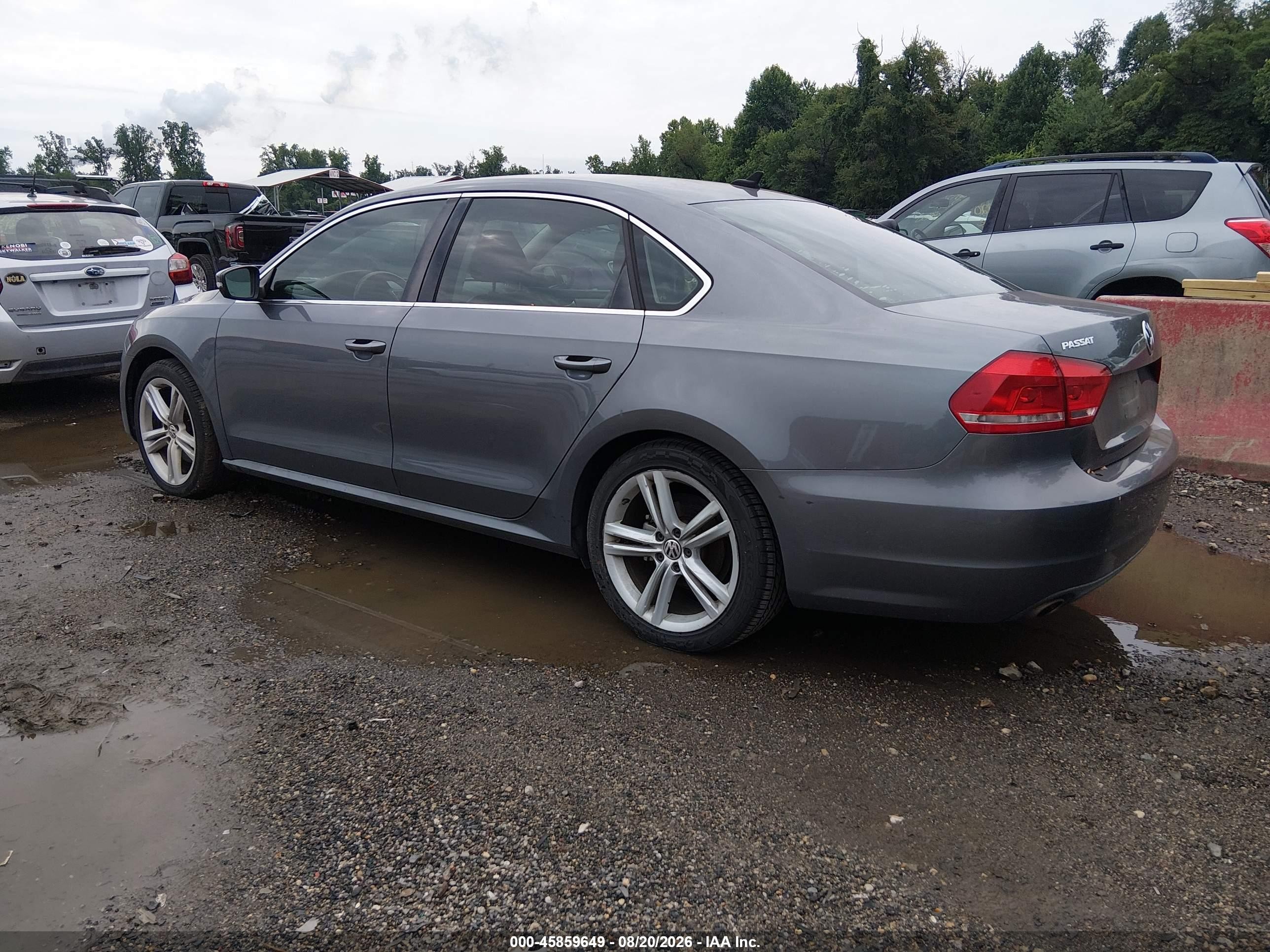 2014 Volkswagen Passat 2.5l Se Gray vin: 1VWBP7A30EC001836