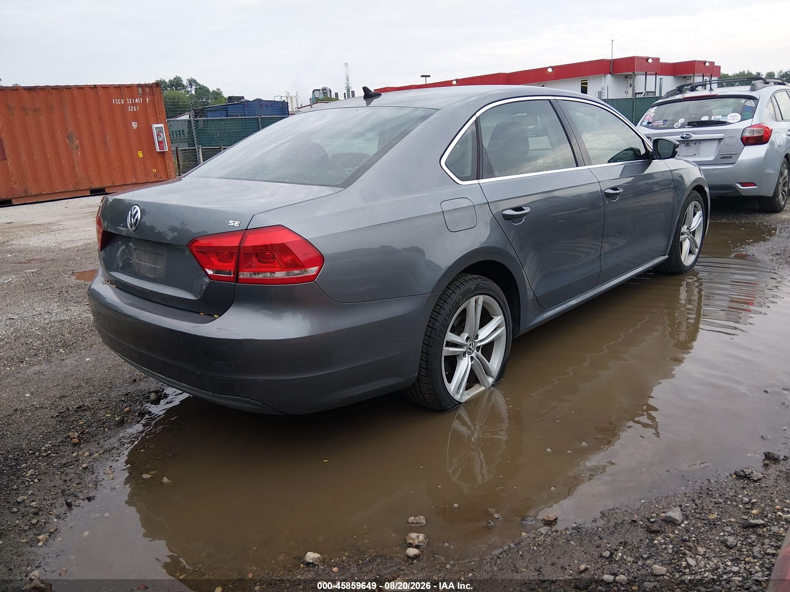 2014 Volkswagen Passat 2.5l Se Gray vin: 1VWBP7A30EC001836