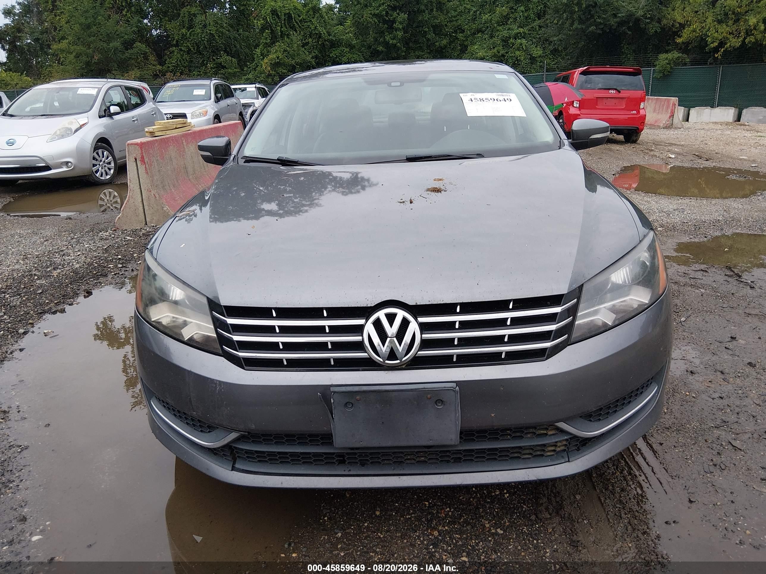 2014 Volkswagen Passat 2.5l Se Gray vin: 1VWBP7A30EC001836