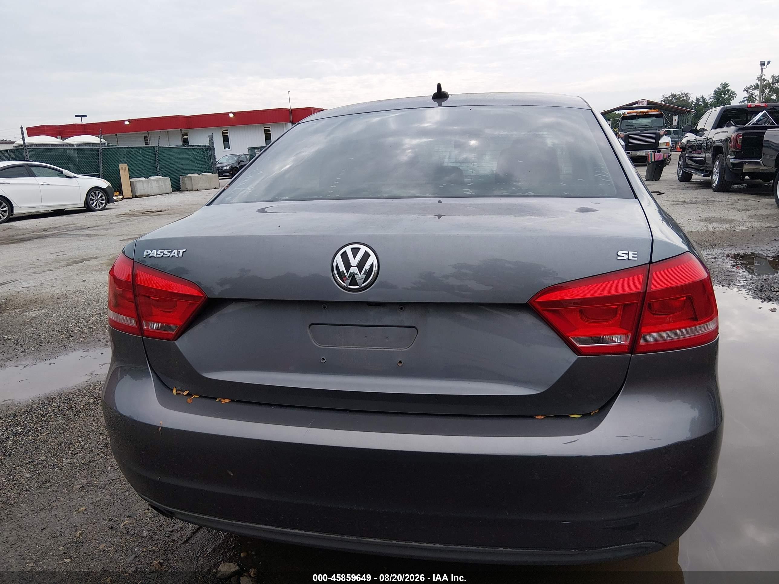 2014 Volkswagen Passat 2.5l Se Gray vin: 1VWBP7A30EC001836