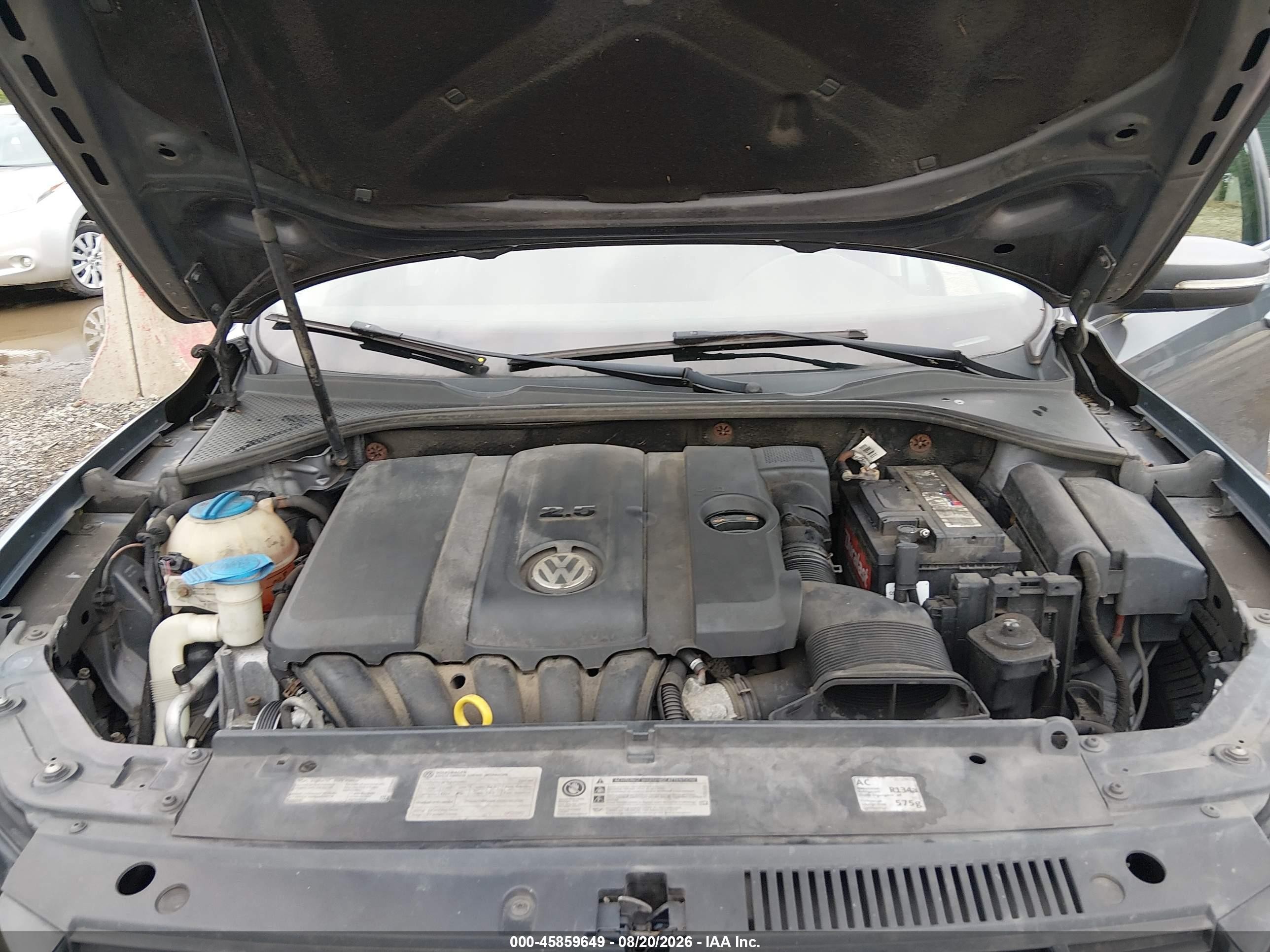 2014 Volkswagen Passat 2.5l Se Gray vin: 1VWBP7A30EC001836