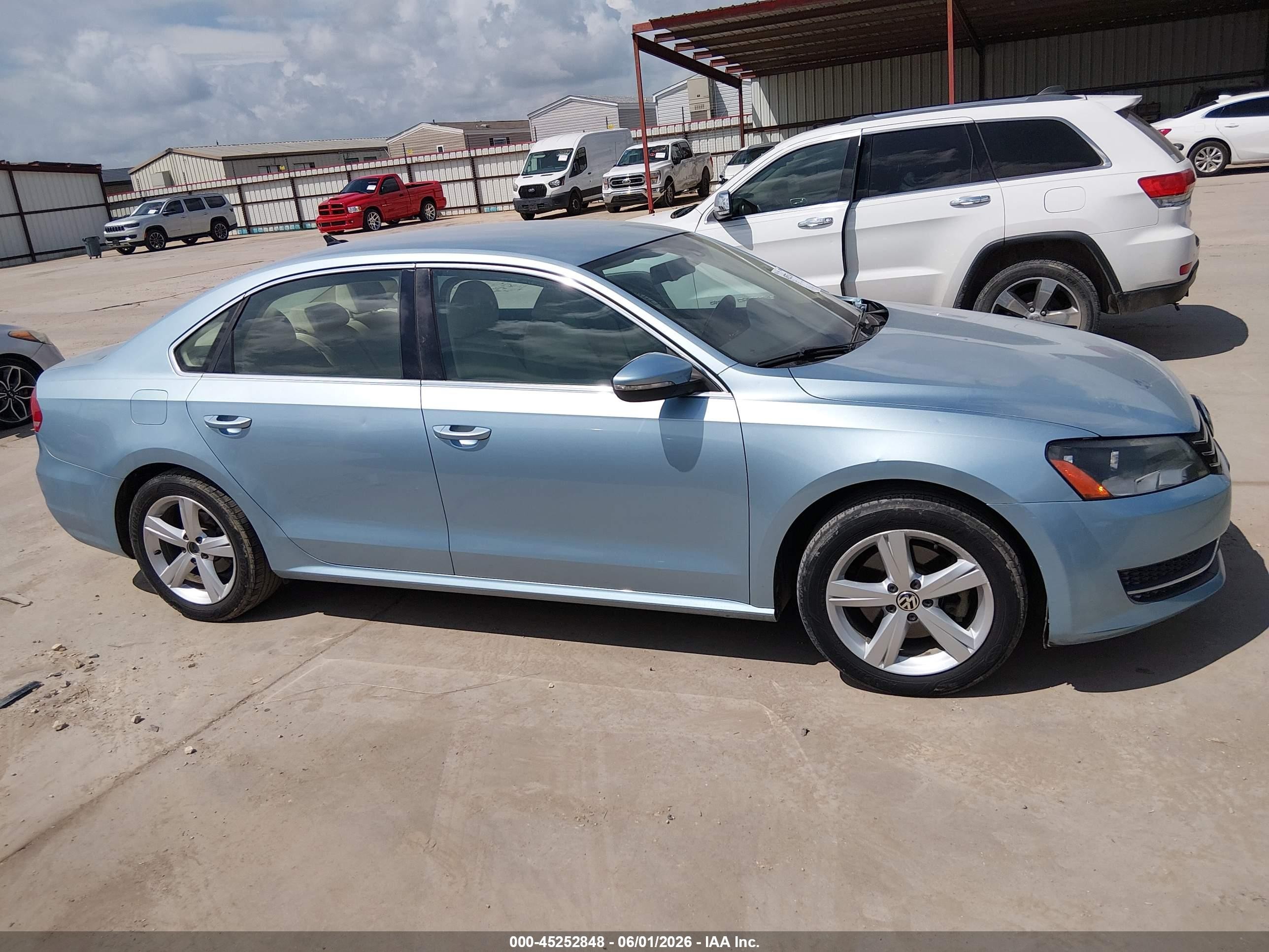 2012 Volkswagen Passat 2.5l Se Light Blue vin: 1VWBP7A31CC014253