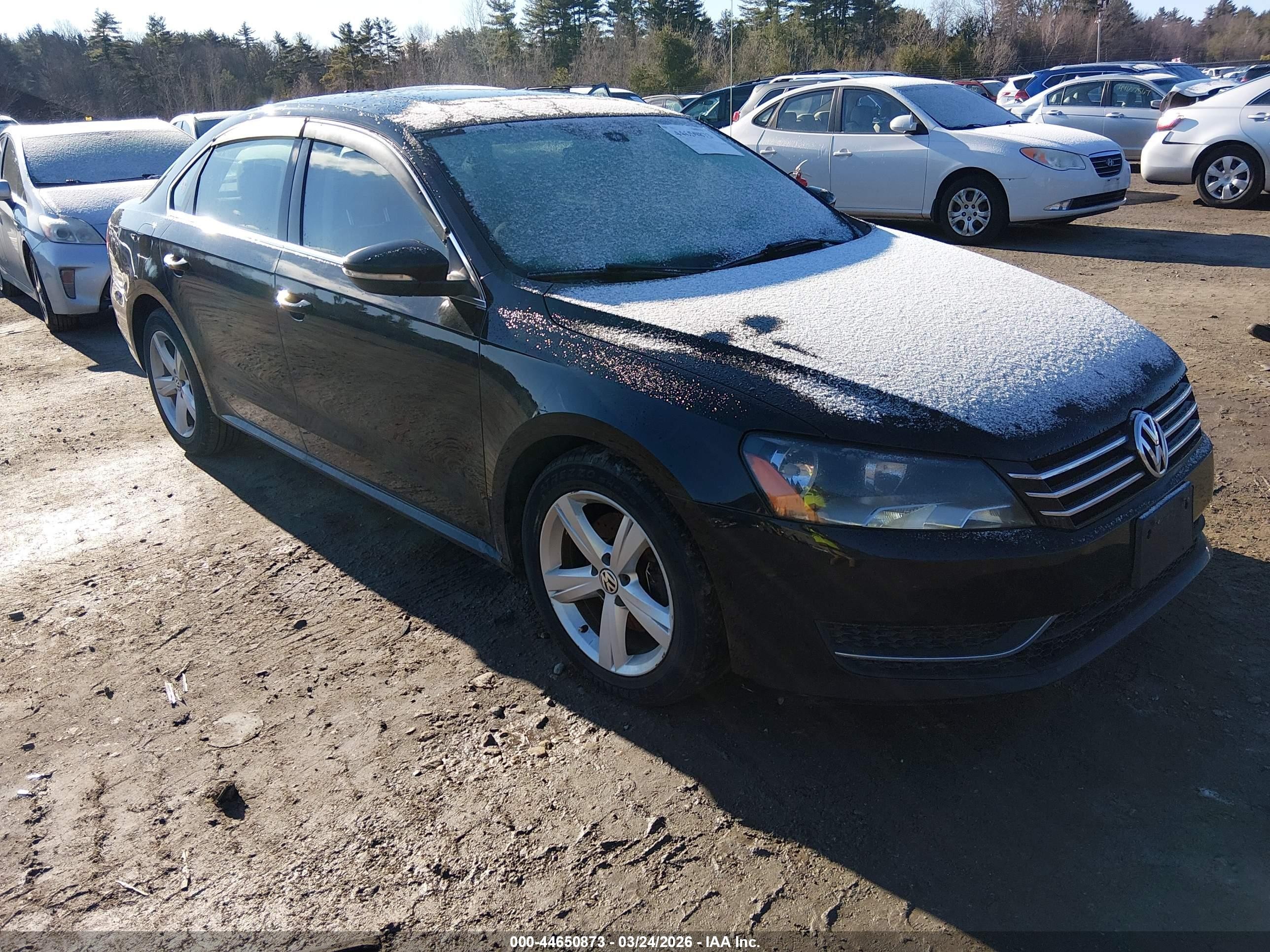 2012 Volkswagen Passat 2.5l Se Black vin: 1VWBP7A31CC082309