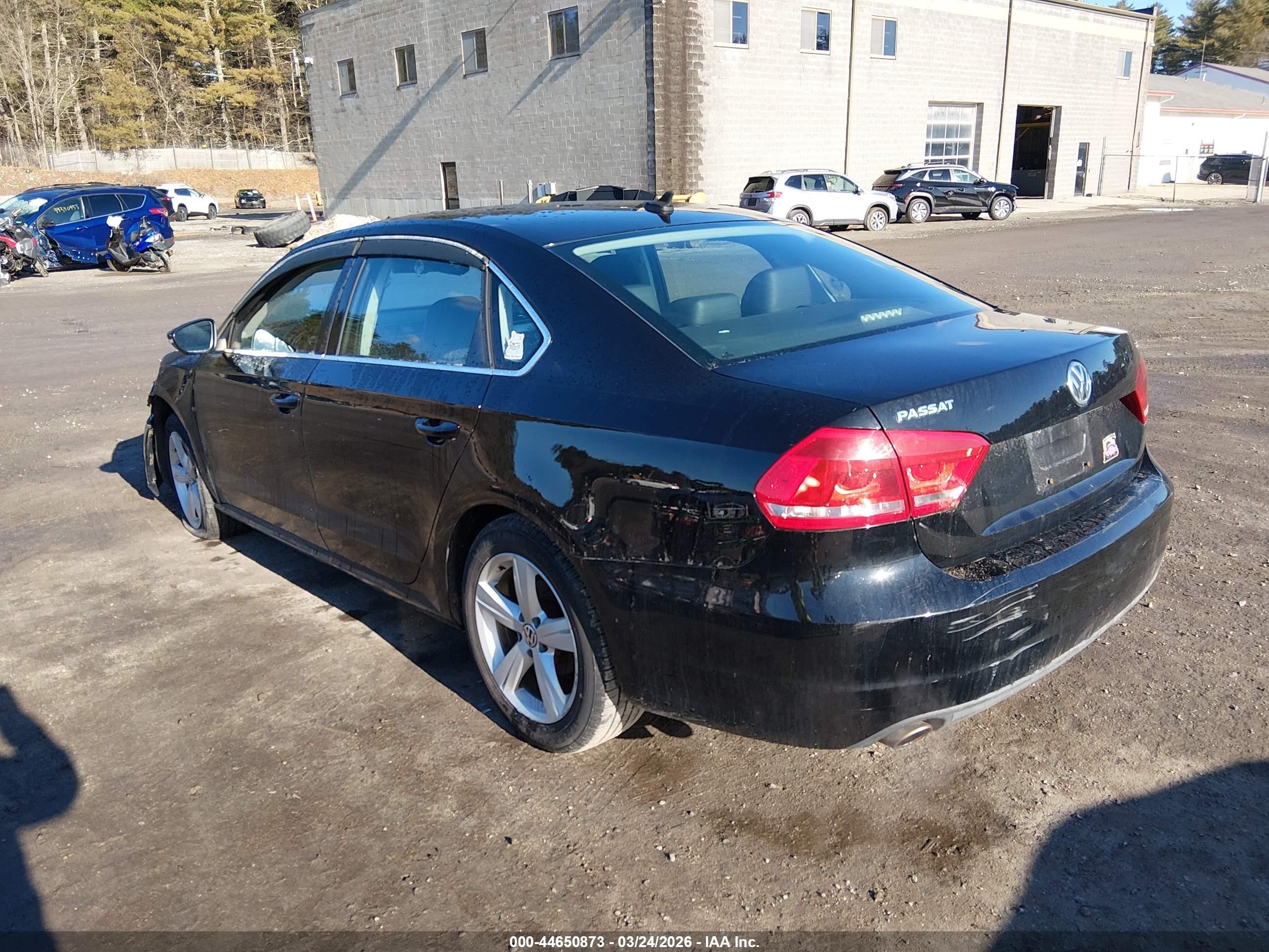 2012 Volkswagen Passat 2.5l Se Black vin: 1VWBP7A31CC082309