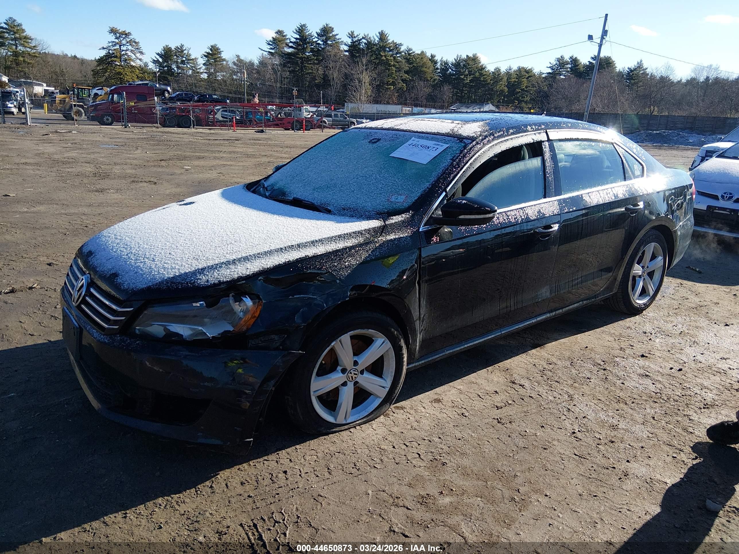 2012 Volkswagen Passat 2.5l Se Black vin: 1VWBP7A31CC082309