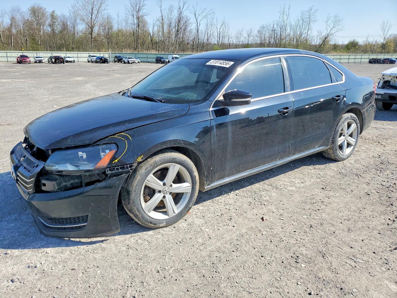 2013 Volkswagen Passat Se Black vin: 1VWBP7A31DC015761