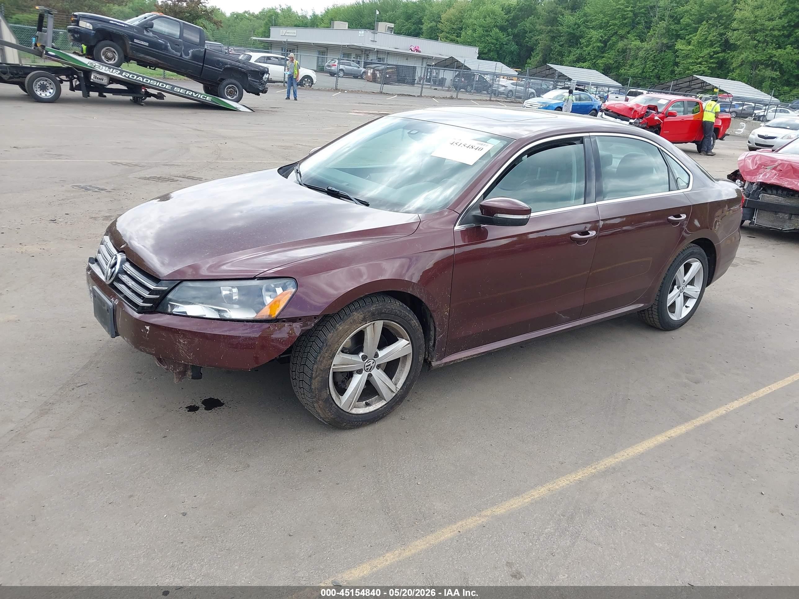 2013 Volkswagen Passat 2.5l Se Burgundy vin: 1VWBP7A31DC026792