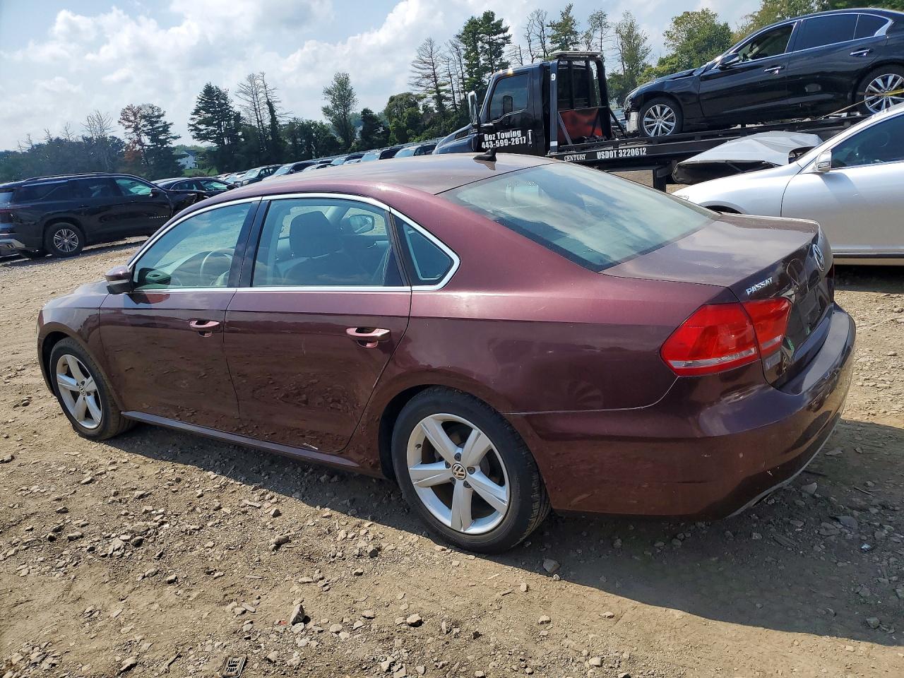 2013 Volkswagen Passat Se Red vin: 1VWBP7A31DC059792