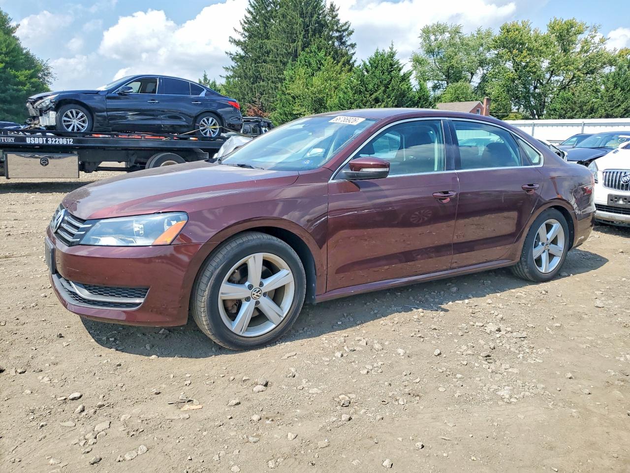 2013 Volkswagen Passat Se Red vin: 1VWBP7A31DC059792
