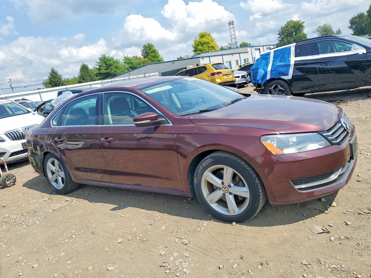 2013 Volkswagen Passat Se Red vin: 1VWBP7A31DC059792