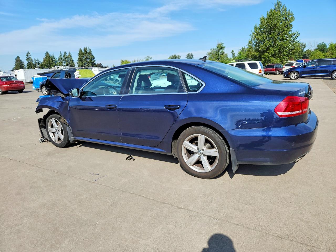 2013 Volkswagen Passat Se Blue vin: 1VWBP7A31DC103984