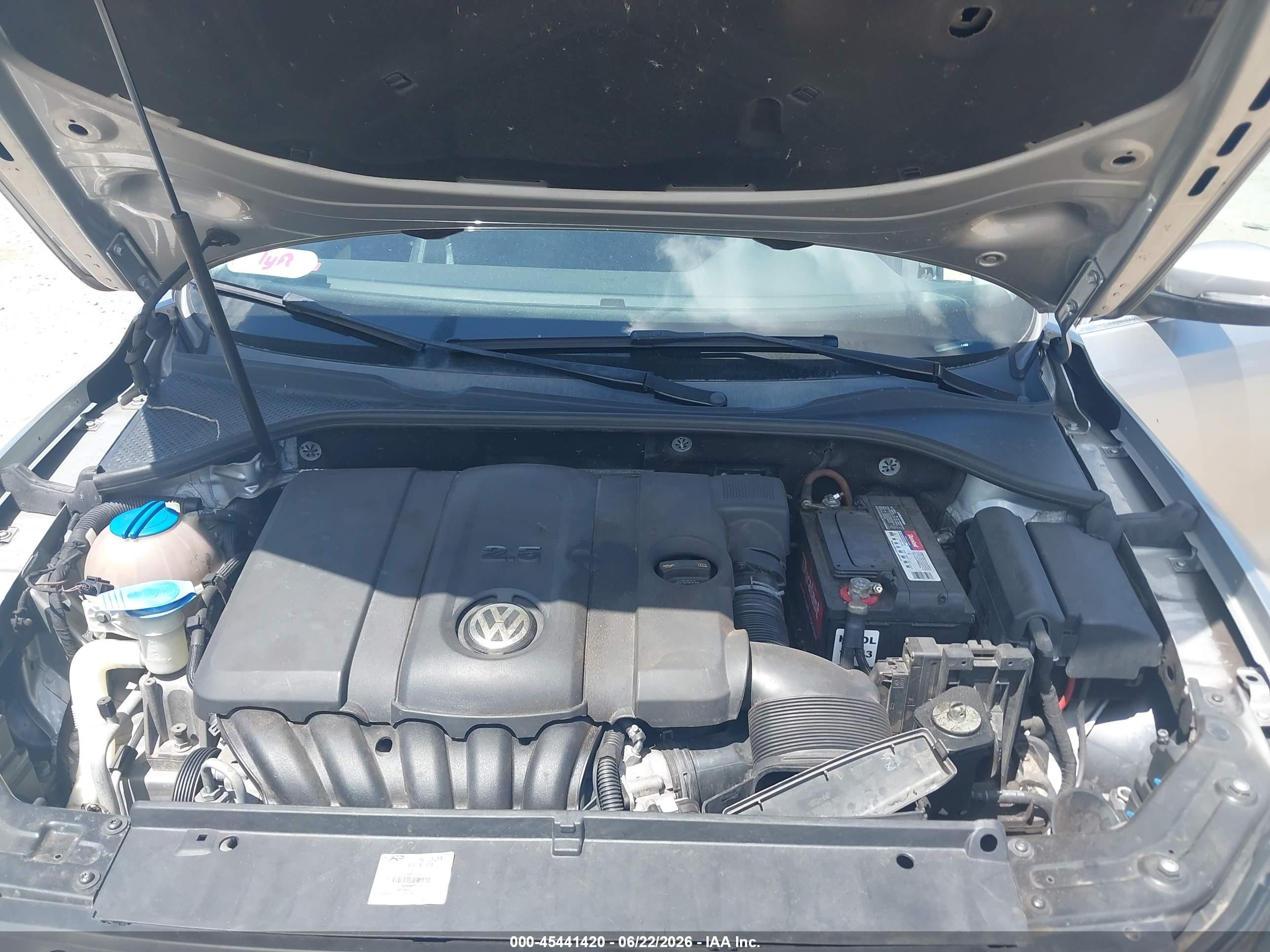2013 Volkswagen Passat 2.5l Se Gray vin: 1VWBP7A31DC112488