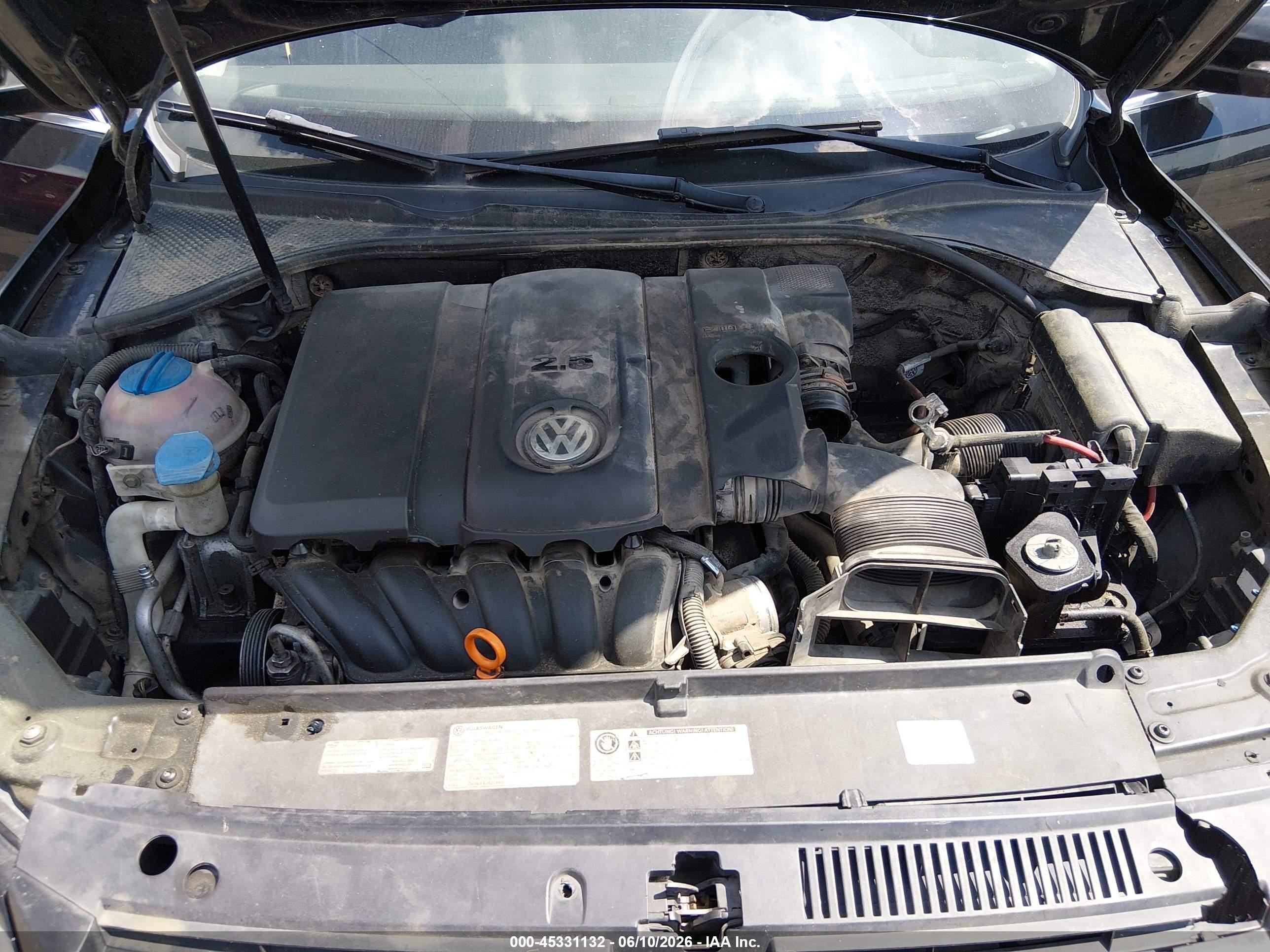 2013 Volkswagen Passat 2.5l Se Черный vin: 1VWBP7A31DC121658