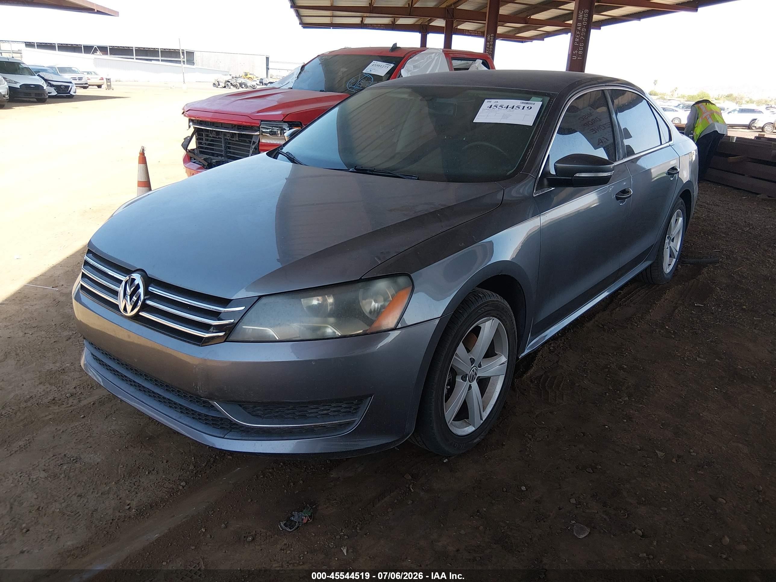 2013 Volkswagen Passat 2.5l Se Gray vin: 1VWBP7A31DC124785