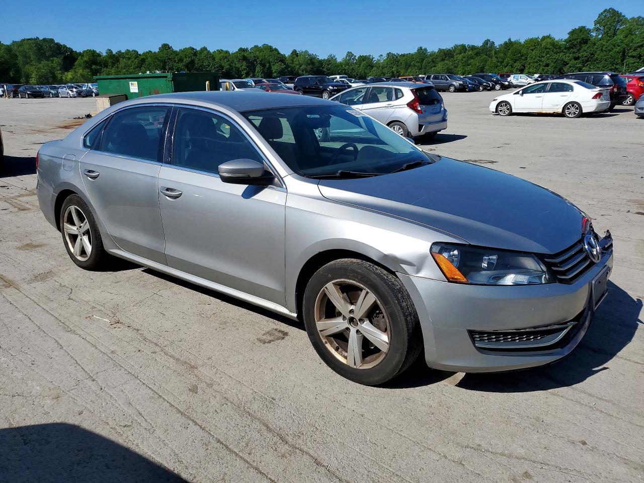 2013 Volkswagen Passat Se Silver vin: 1VWBP7A31DC133003