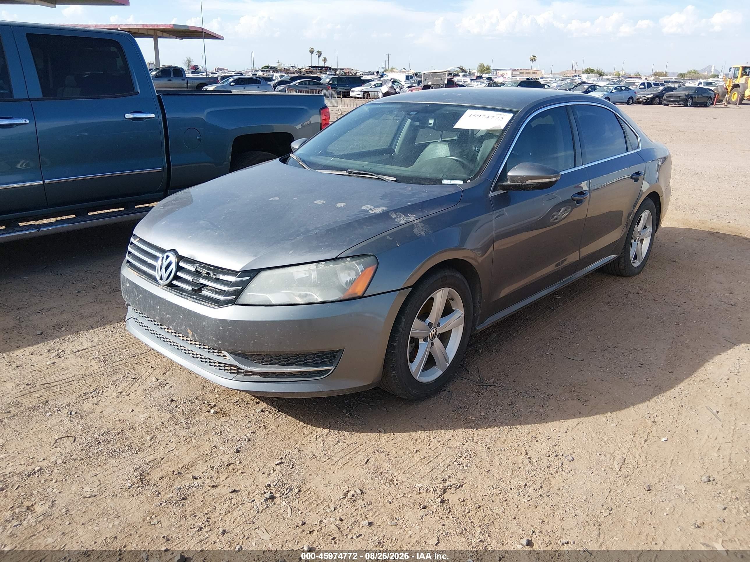2012 Volkswagen Passat 2.5l Se Синий vin: 1VWBP7A32CC047746