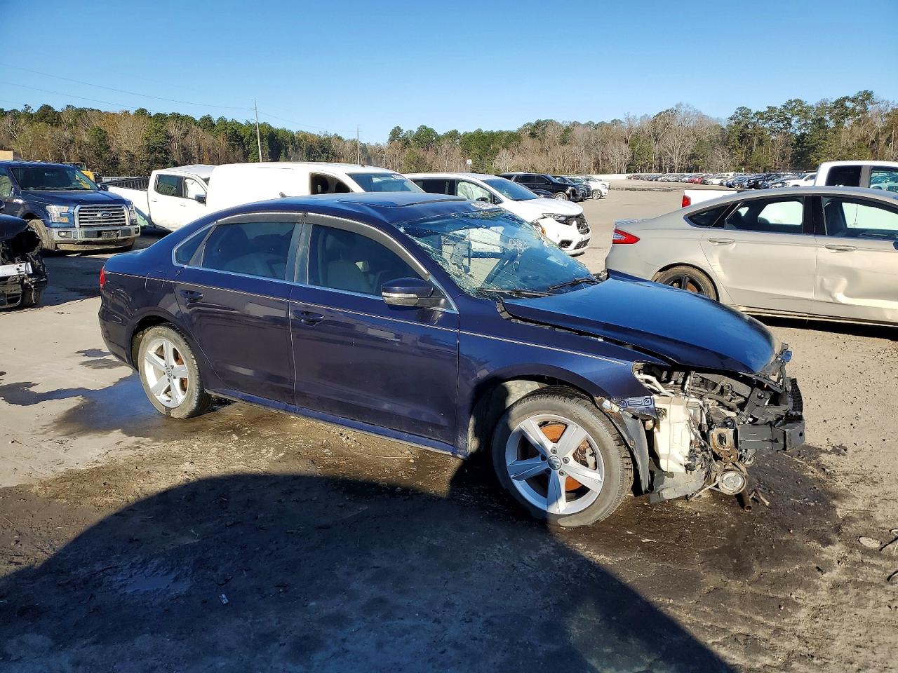 2013 Volkswagen Passat Se Blue vin: 1VWBP7A32DC123550