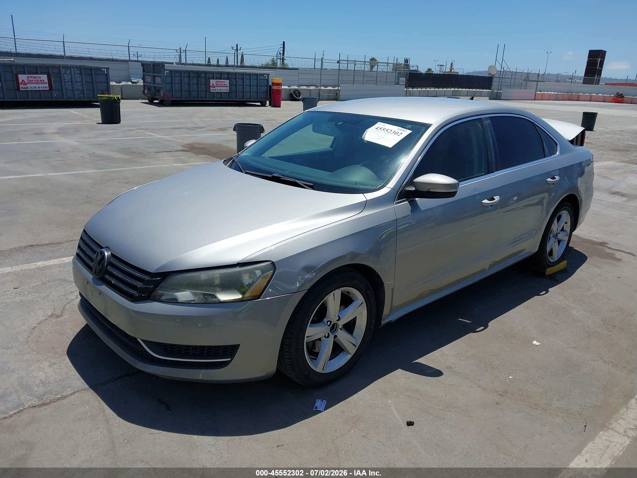 2013 Volkswagen Passat 2.5l Se Silver vin: 1VWBP7A32DC128246
