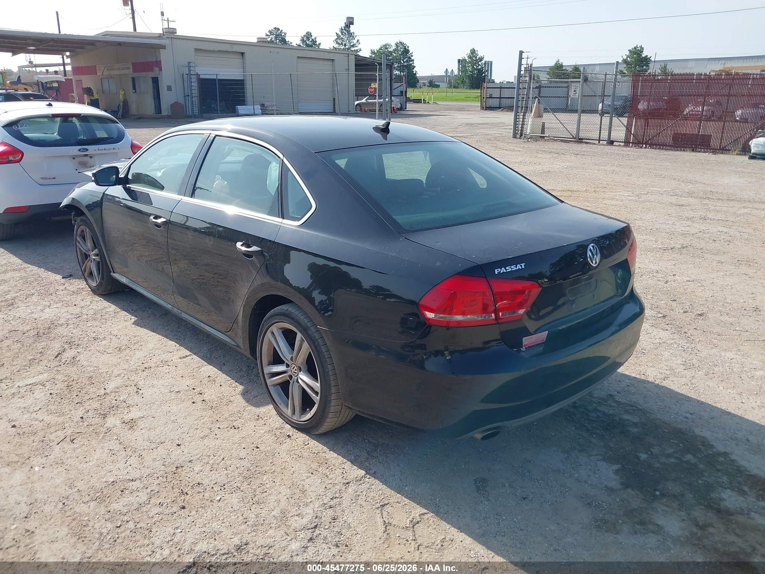 2014 Volkswagen Passat 2.5l Se Black vin: 1VWBP7A32EC002664