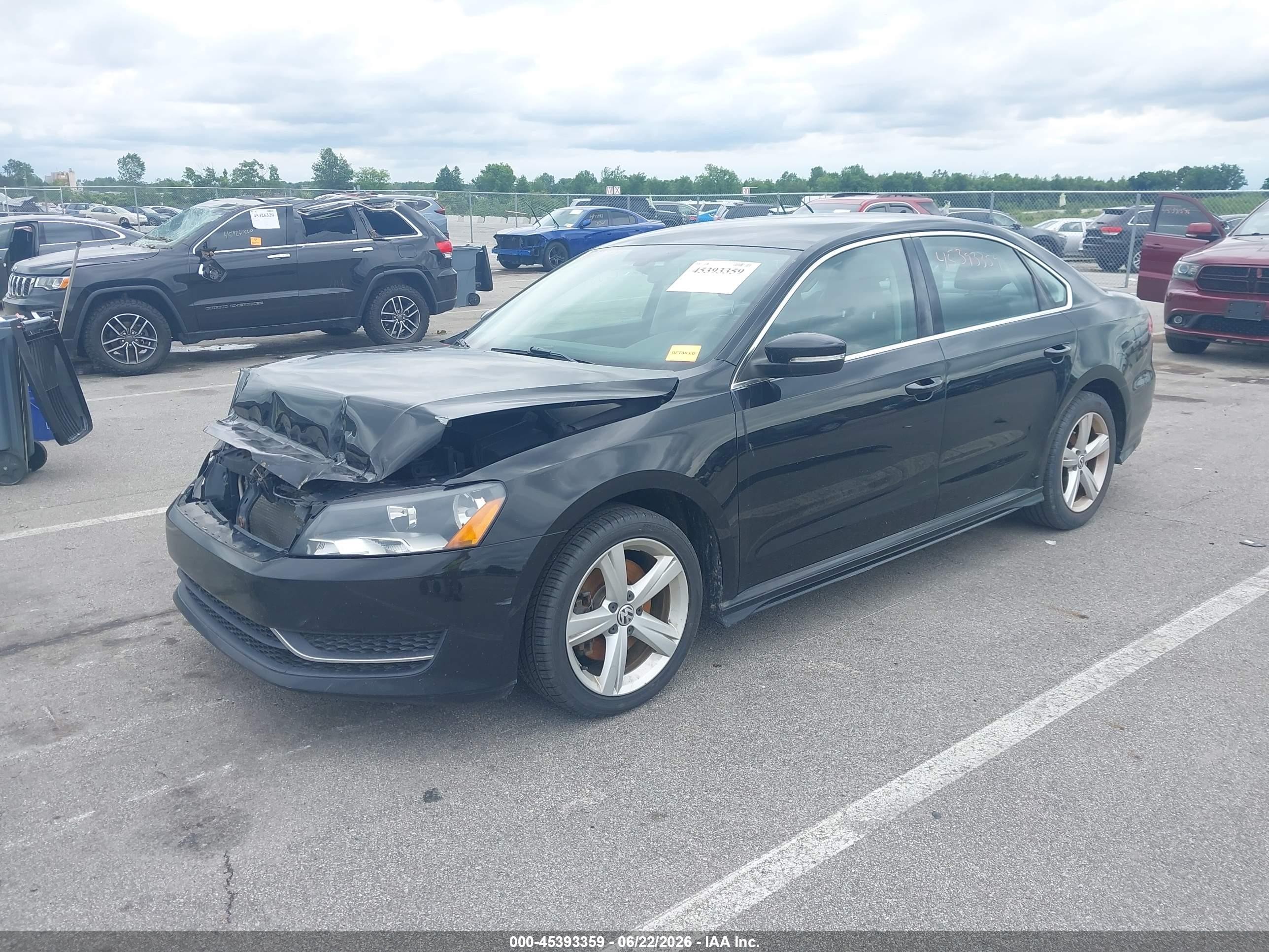 2014 Volkswagen Passat 2.5l Se Черный vin: 1VWBP7A32EC005838