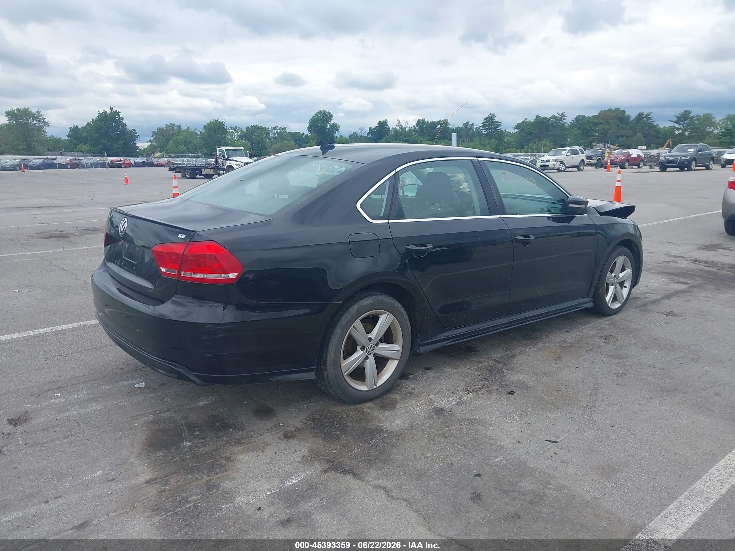 2014 Volkswagen Passat 2.5l Se Черный vin: 1VWBP7A32EC005838