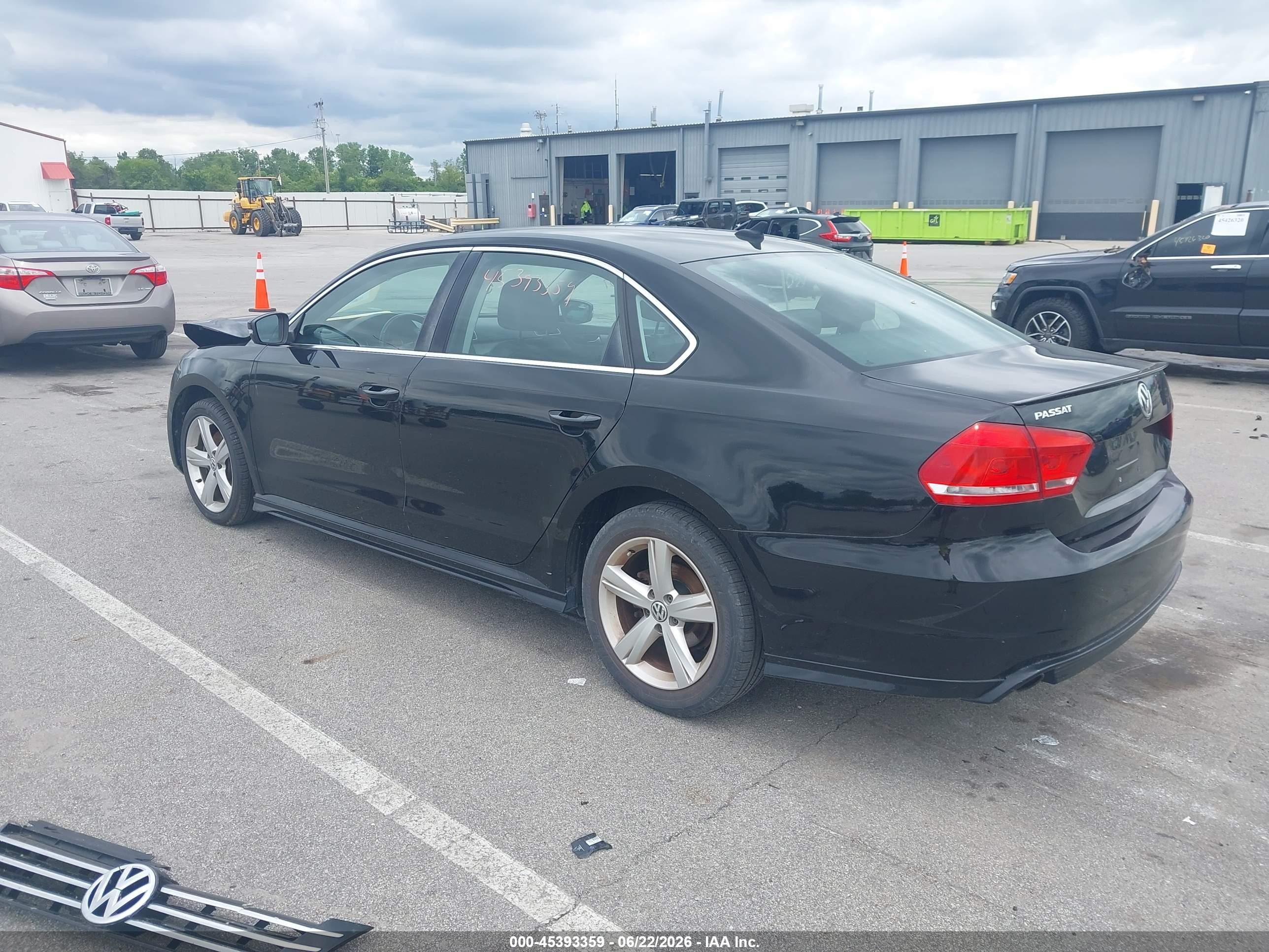 2014 Volkswagen Passat 2.5l Se Черный vin: 1VWBP7A32EC005838