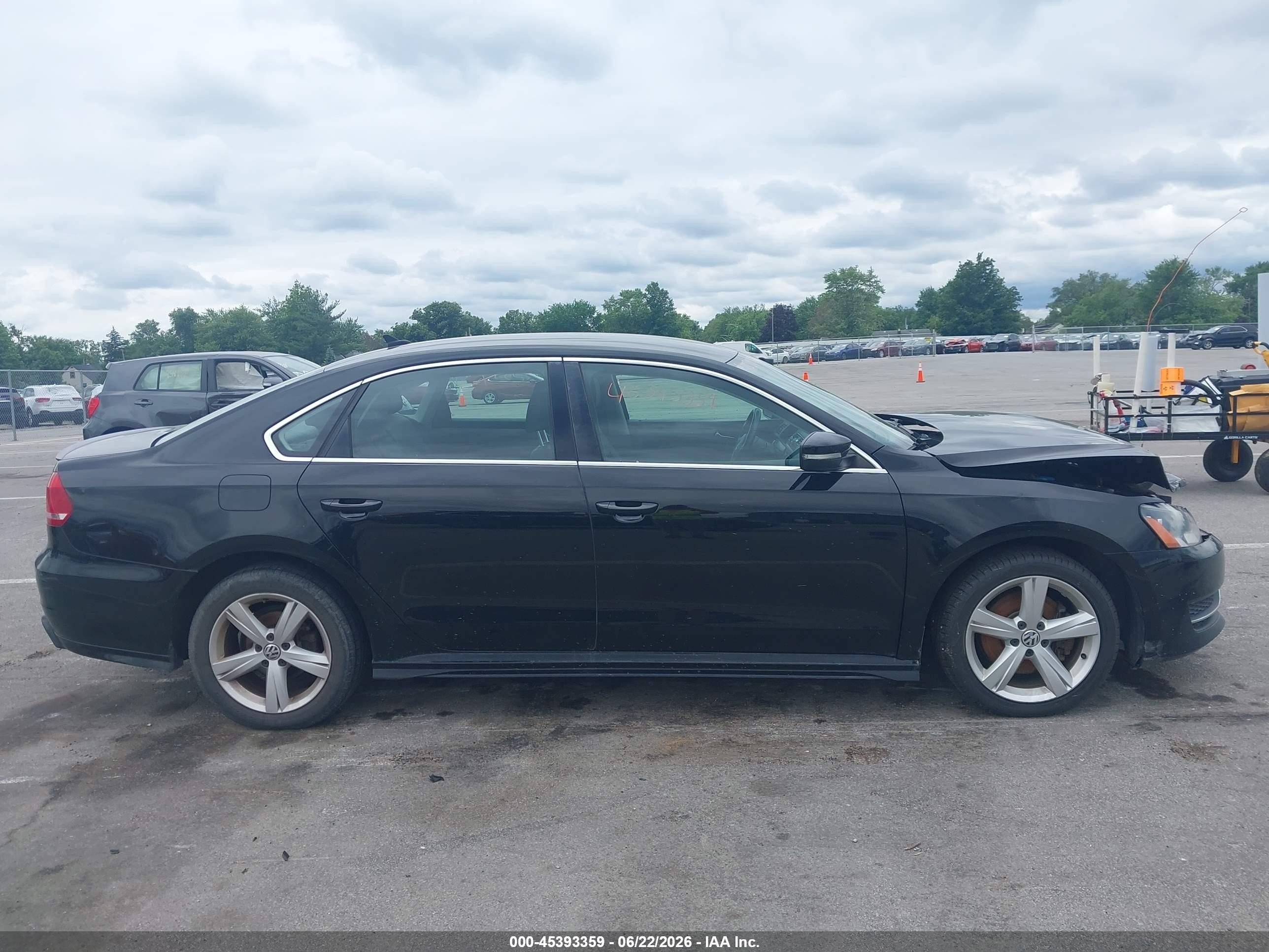 2014 Volkswagen Passat 2.5l Se Черный vin: 1VWBP7A32EC005838