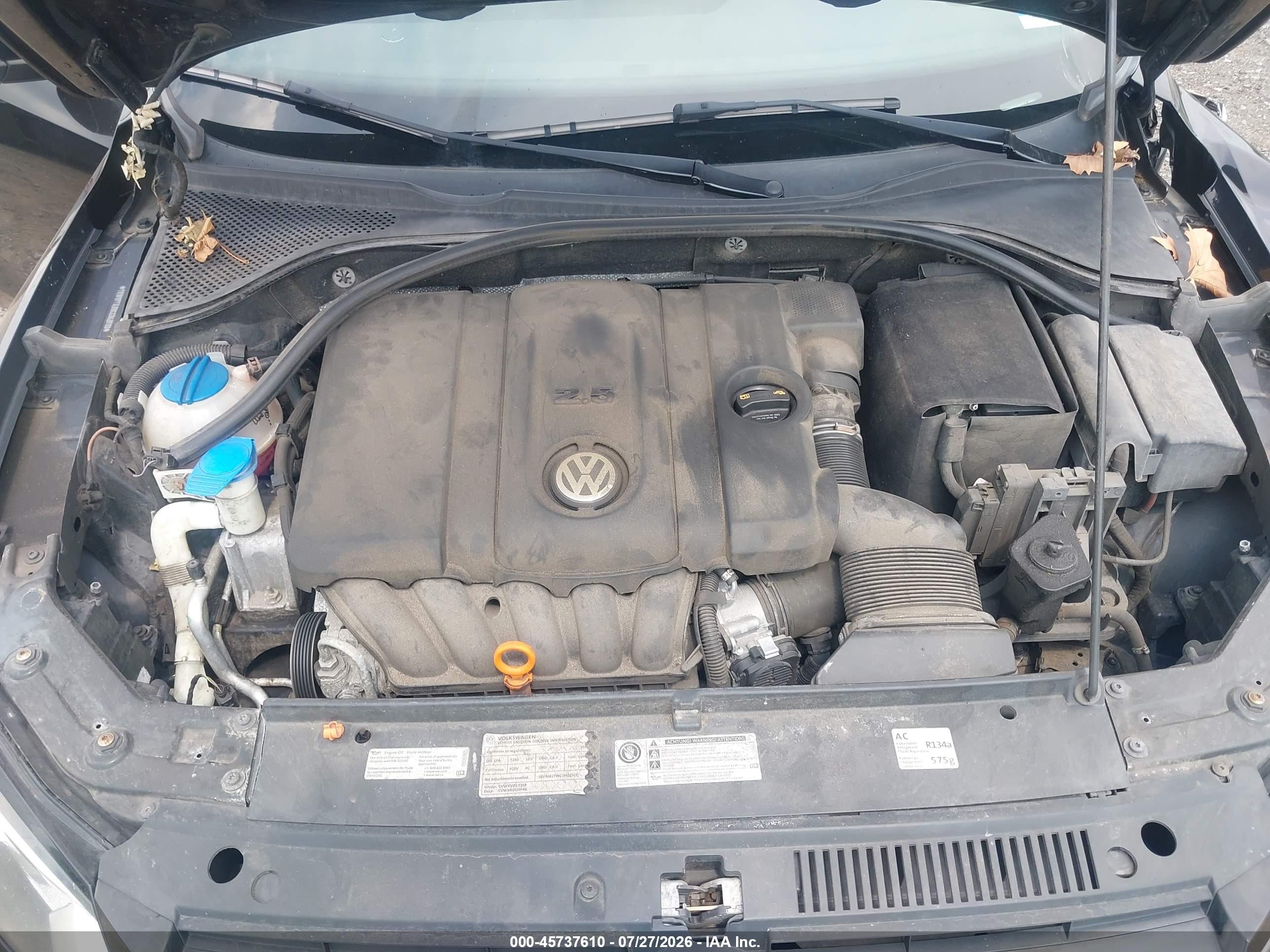 2012 Volkswagen Passat 2.5l Se Black vin: 1VWBP7A33CC049683
