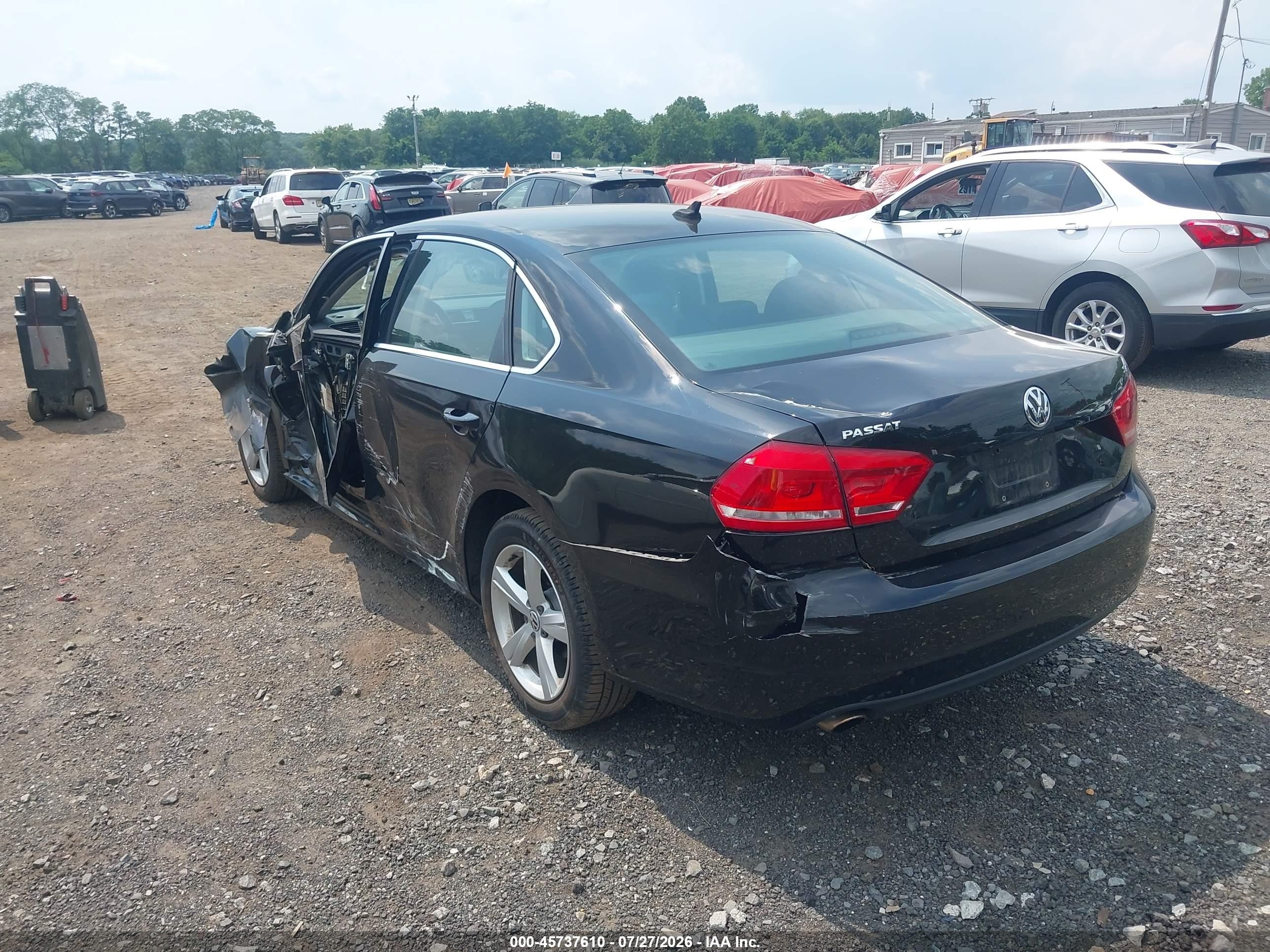 2012 Volkswagen Passat 2.5l Se Black vin: 1VWBP7A33CC049683