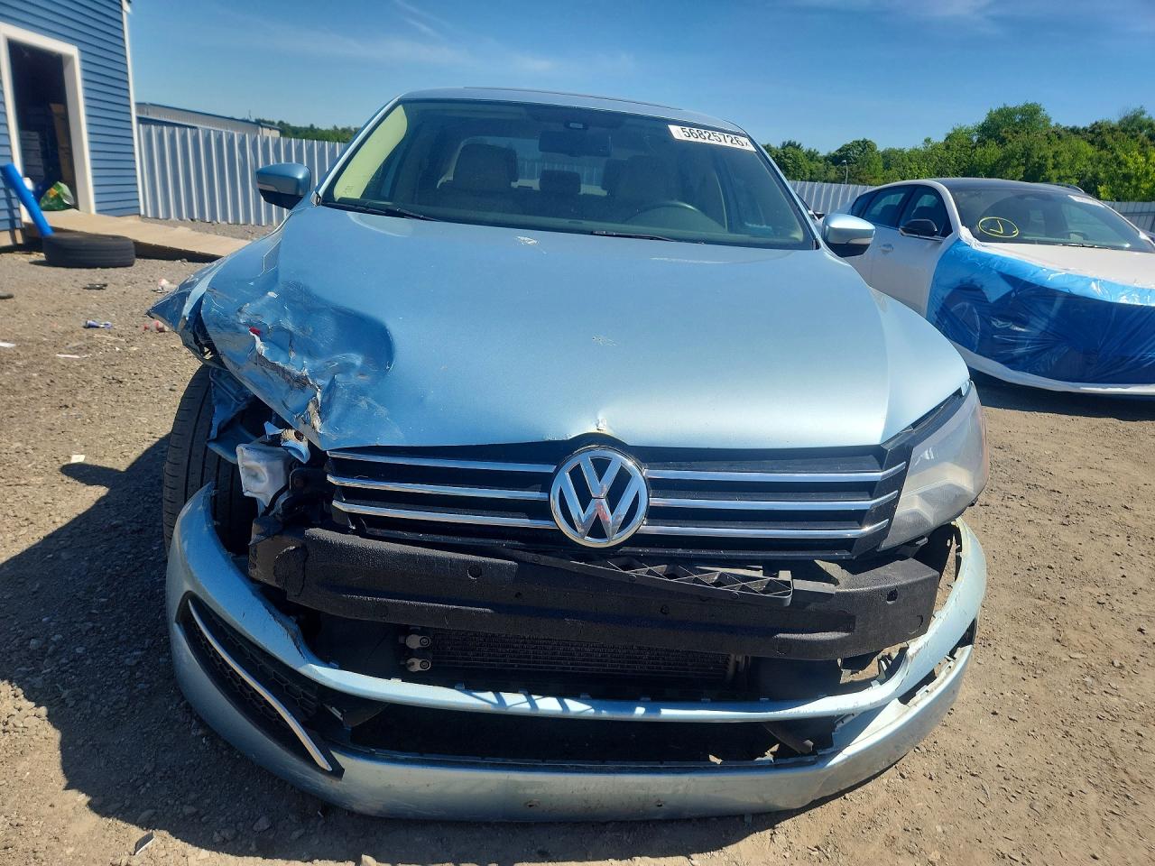 2012 Volkswagen Passat Se Синий vin: 1VWBP7A33CC079122