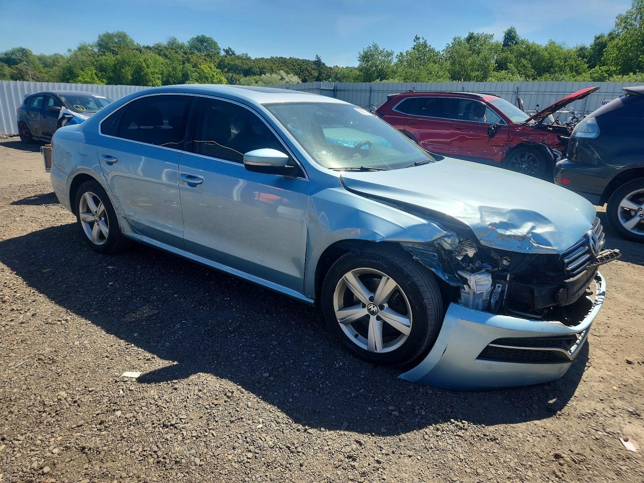 2012 Volkswagen Passat Se Синий vin: 1VWBP7A33CC079122