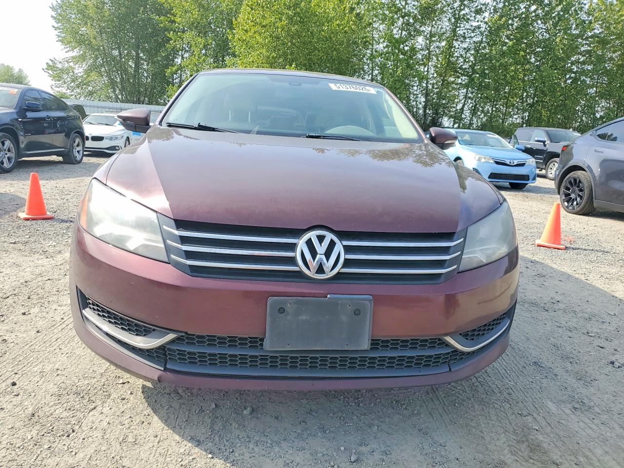 2012 Volkswagen Passat Se Maroon vin: 1VWBP7A33CC081419