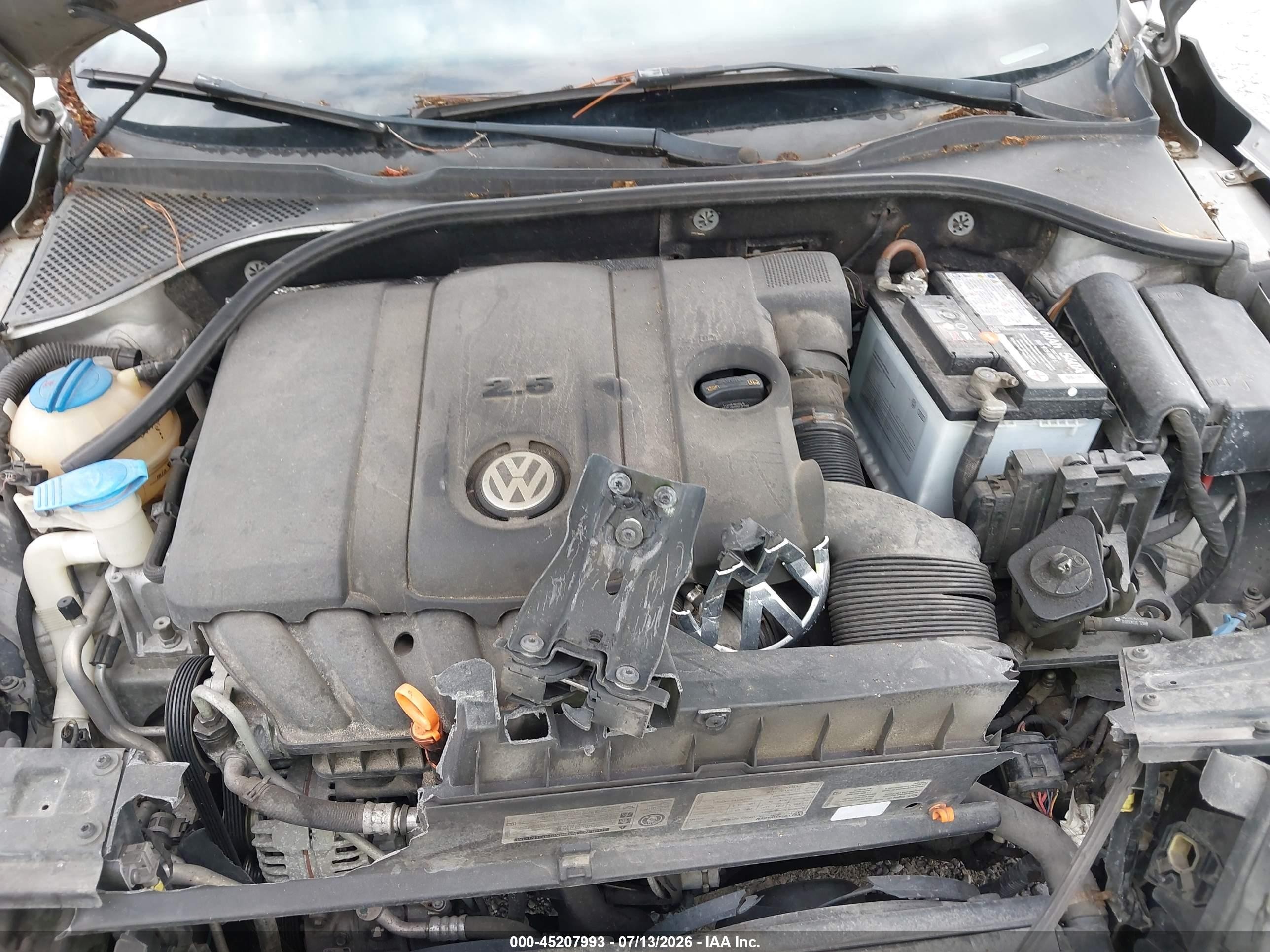 2013 Volkswagen Passat 2.5l Se Silver vin: 1VWBP7A33DC032397
