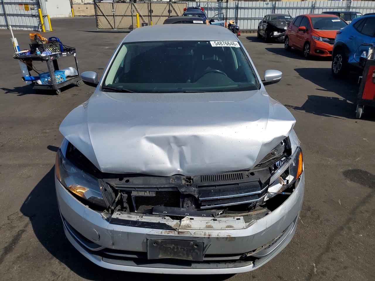 2013 Volkswagen Passat Se Silver vin: 1VWBP7A33DC042122