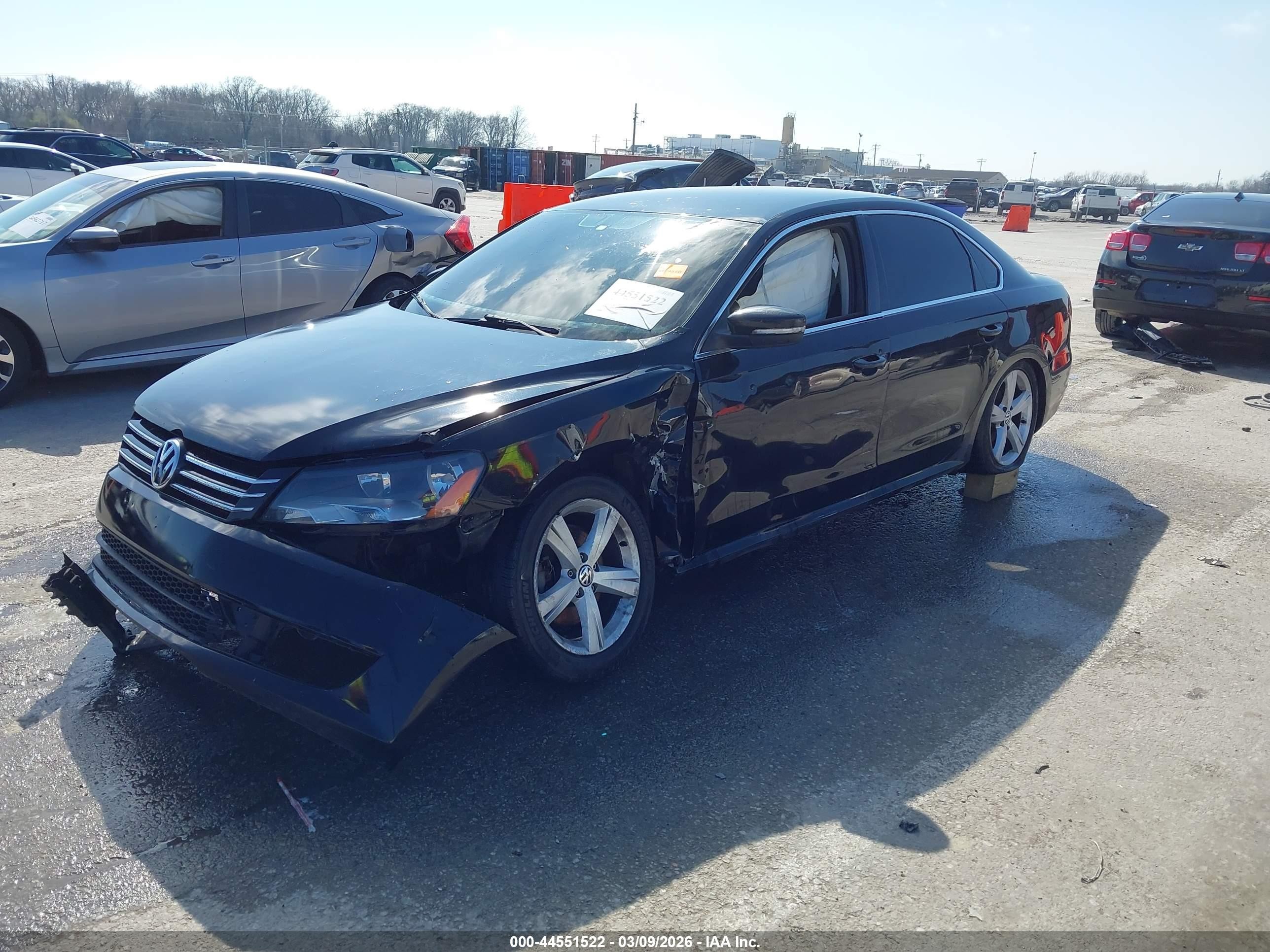 2013 Volkswagen Passat 2.5l Se Черный vin: 1VWBP7A33DC058935