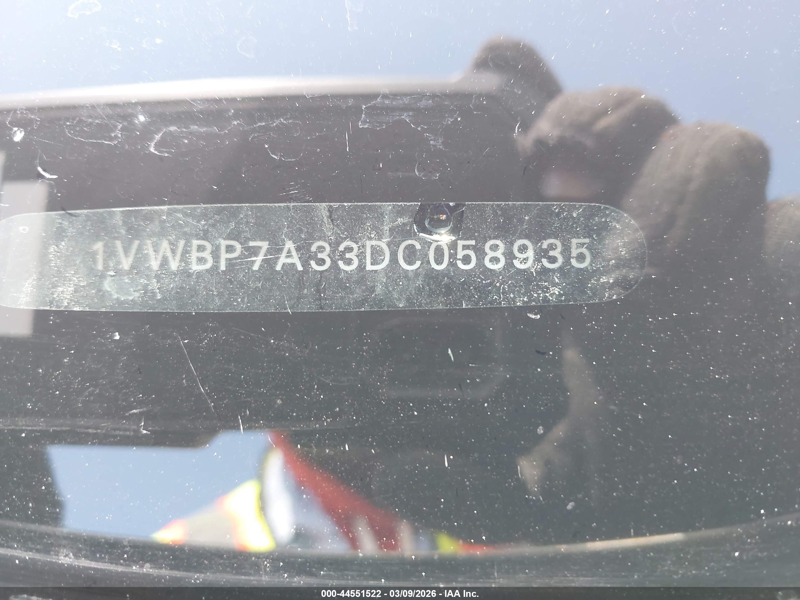 2013 Volkswagen Passat 2.5l Se Черный vin: 1VWBP7A33DC058935