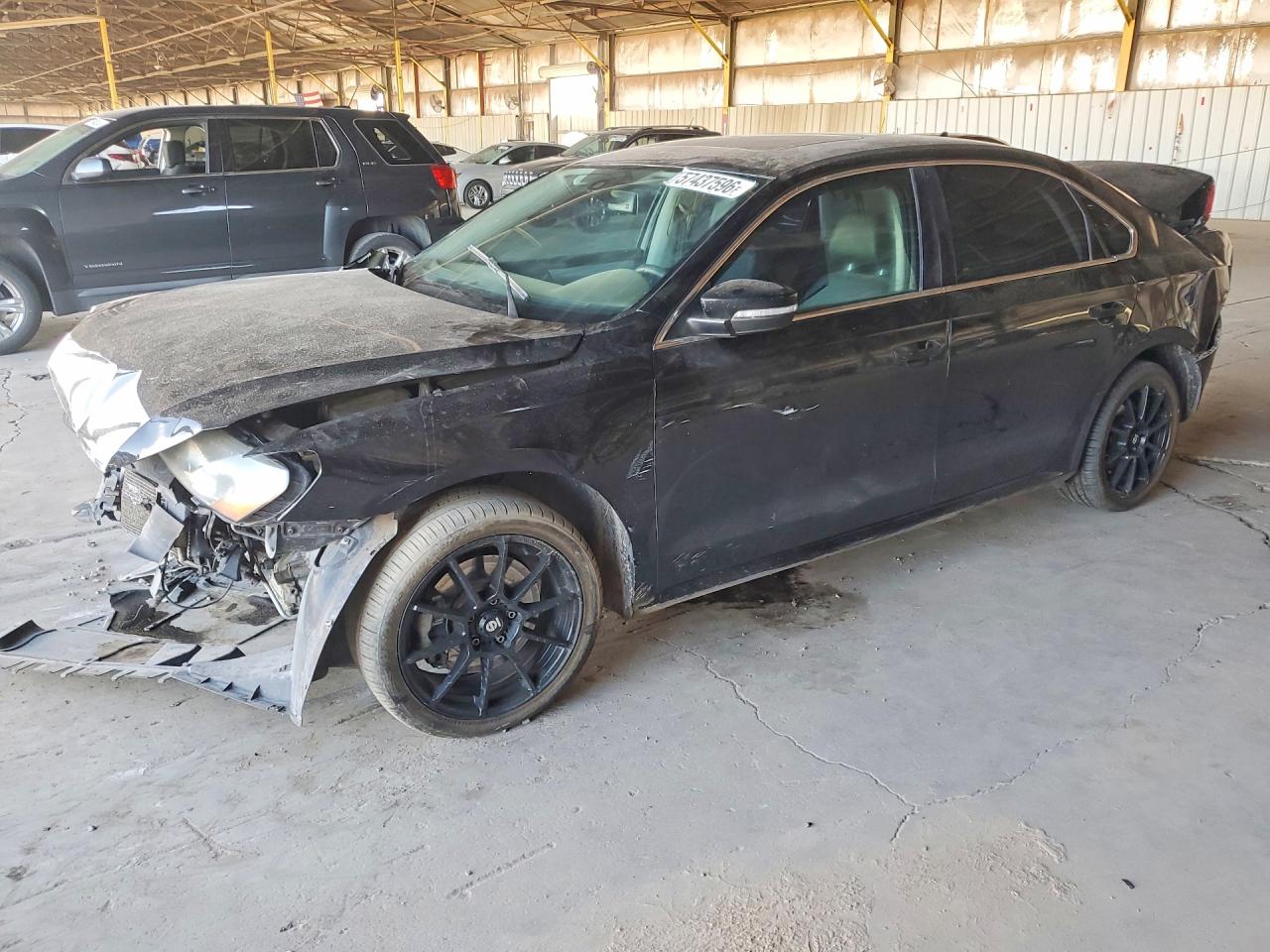 2013 Volkswagen Passat Se Black vin: 1VWBP7A33DC072141