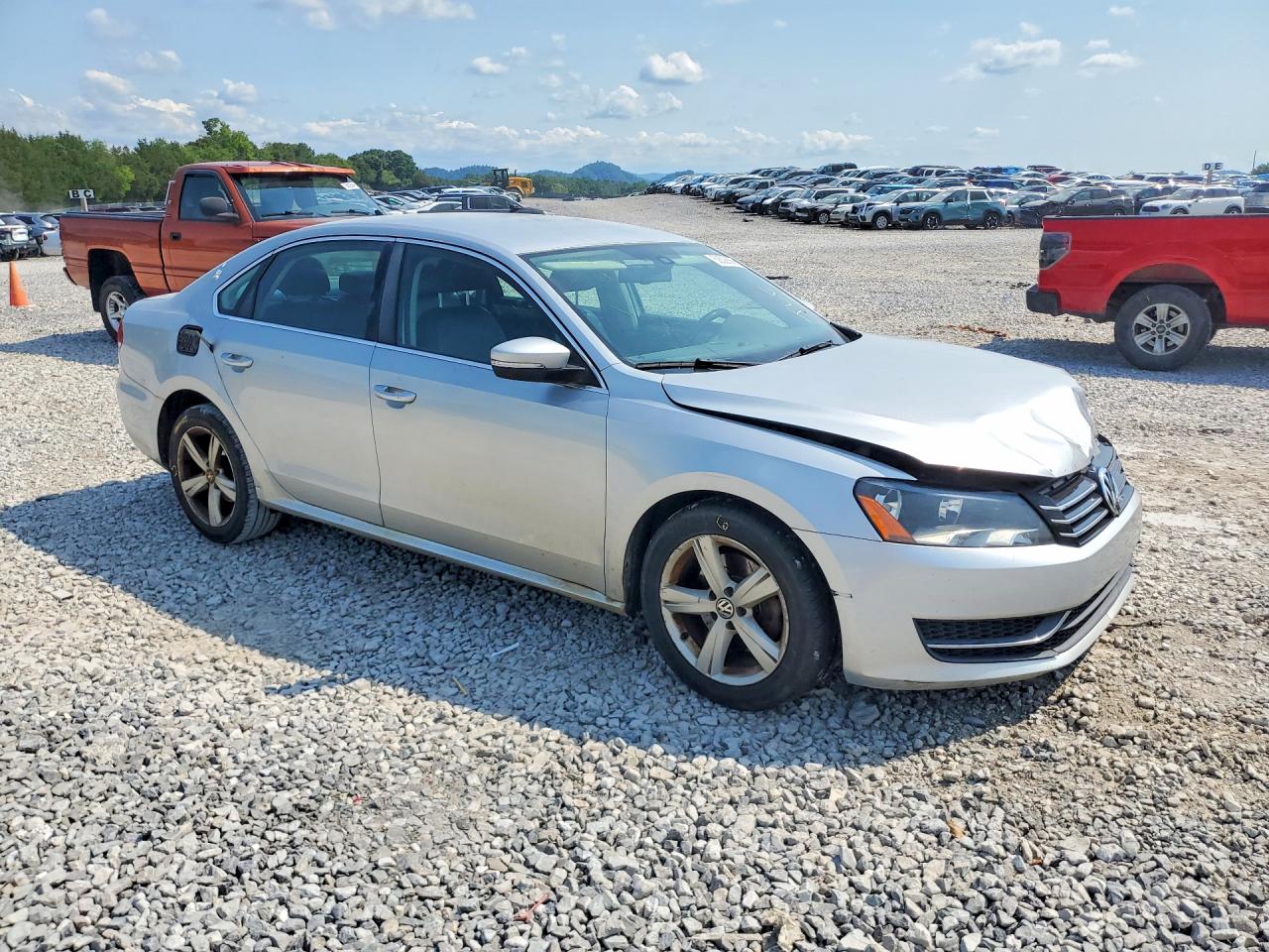2013 Volkswagen Passat Se Silver vin: 1VWBP7A33DC100262