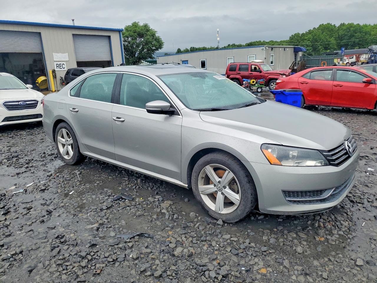 2013 Volkswagen Passat Se Silver vin: 1VWBP7A33DC109527