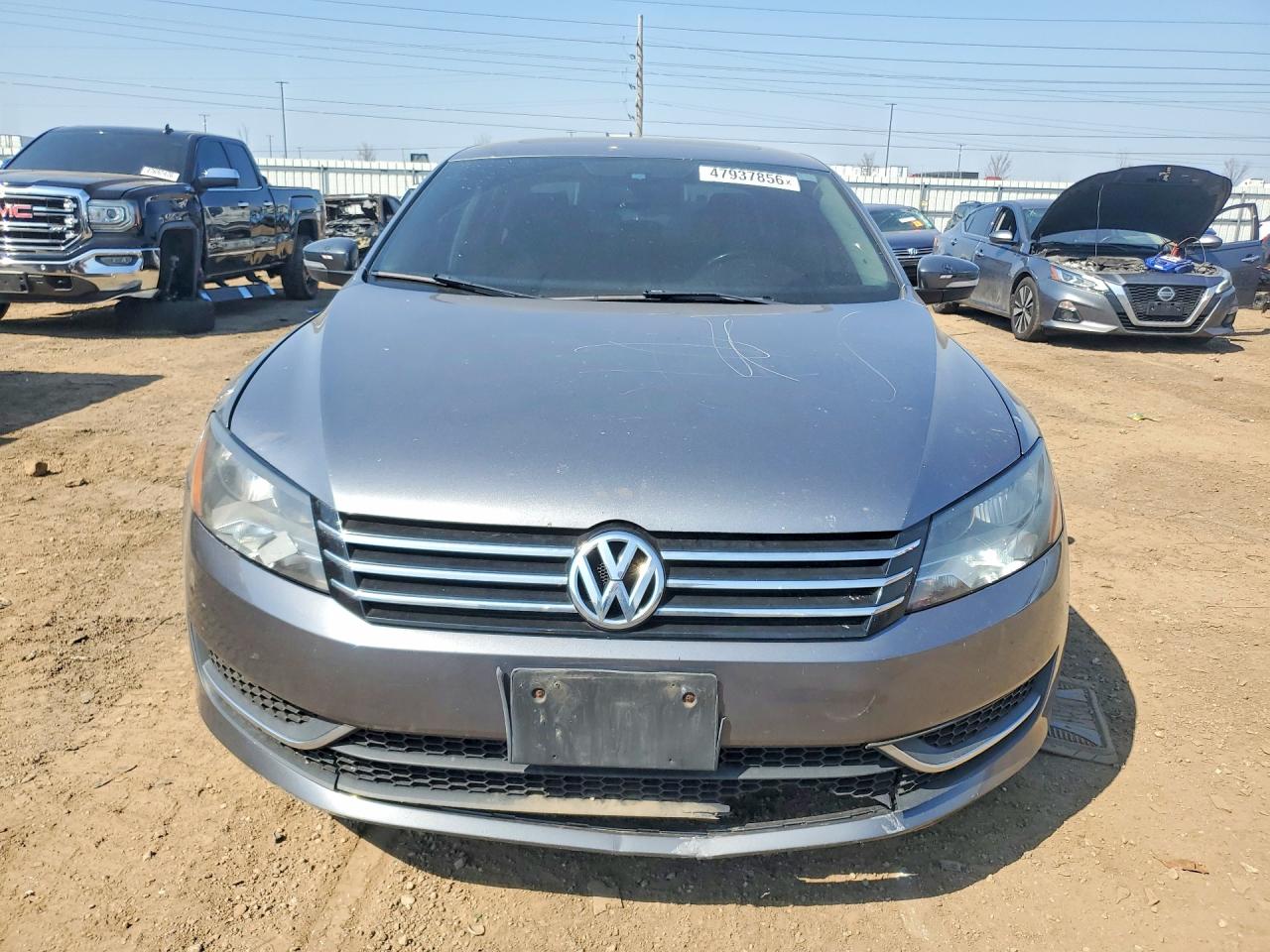 2013 Volkswagen Passat Se Gray vin: 1VWBP7A33DC117935