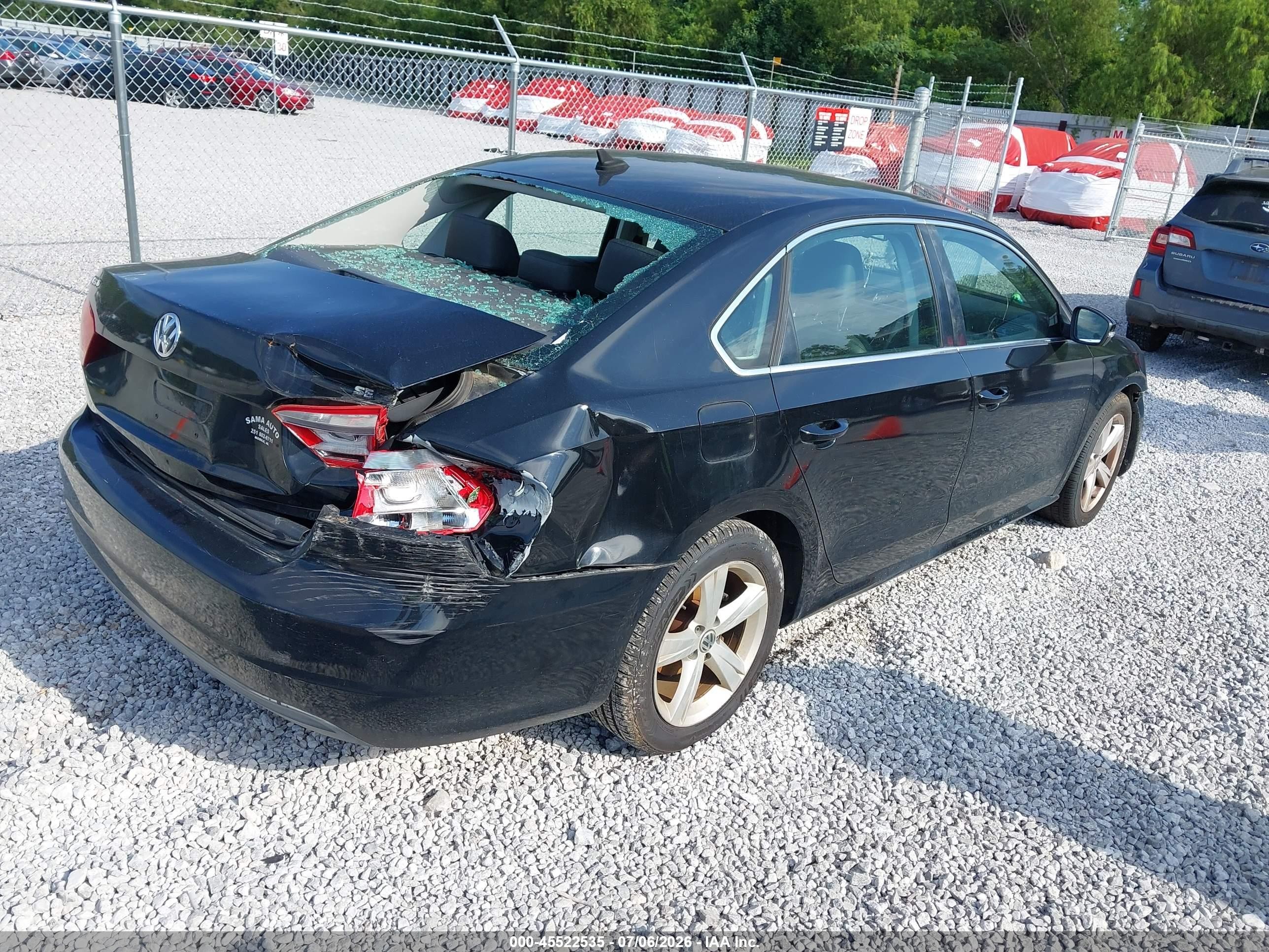 2013 Volkswagen Passat 2.5l Se Черный vin: 1VWBP7A33DC141300