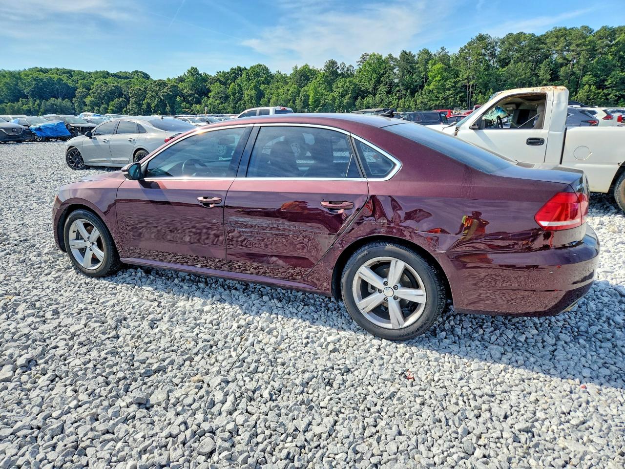 2012 Volkswagen Passat Se Burgundy vin: 1VWBP7A34CC007121