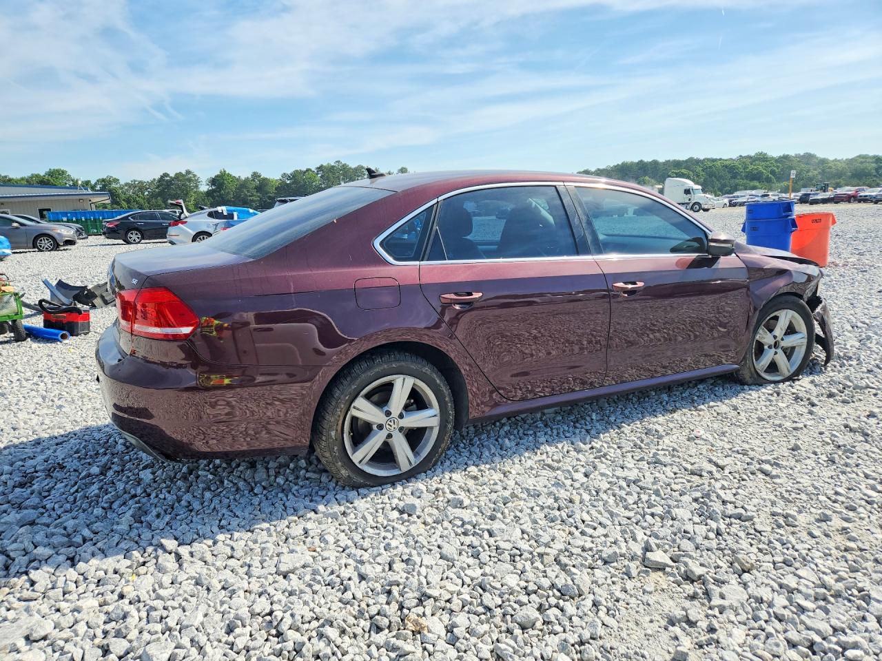 2012 Volkswagen Passat Se Burgundy vin: 1VWBP7A34CC007121
