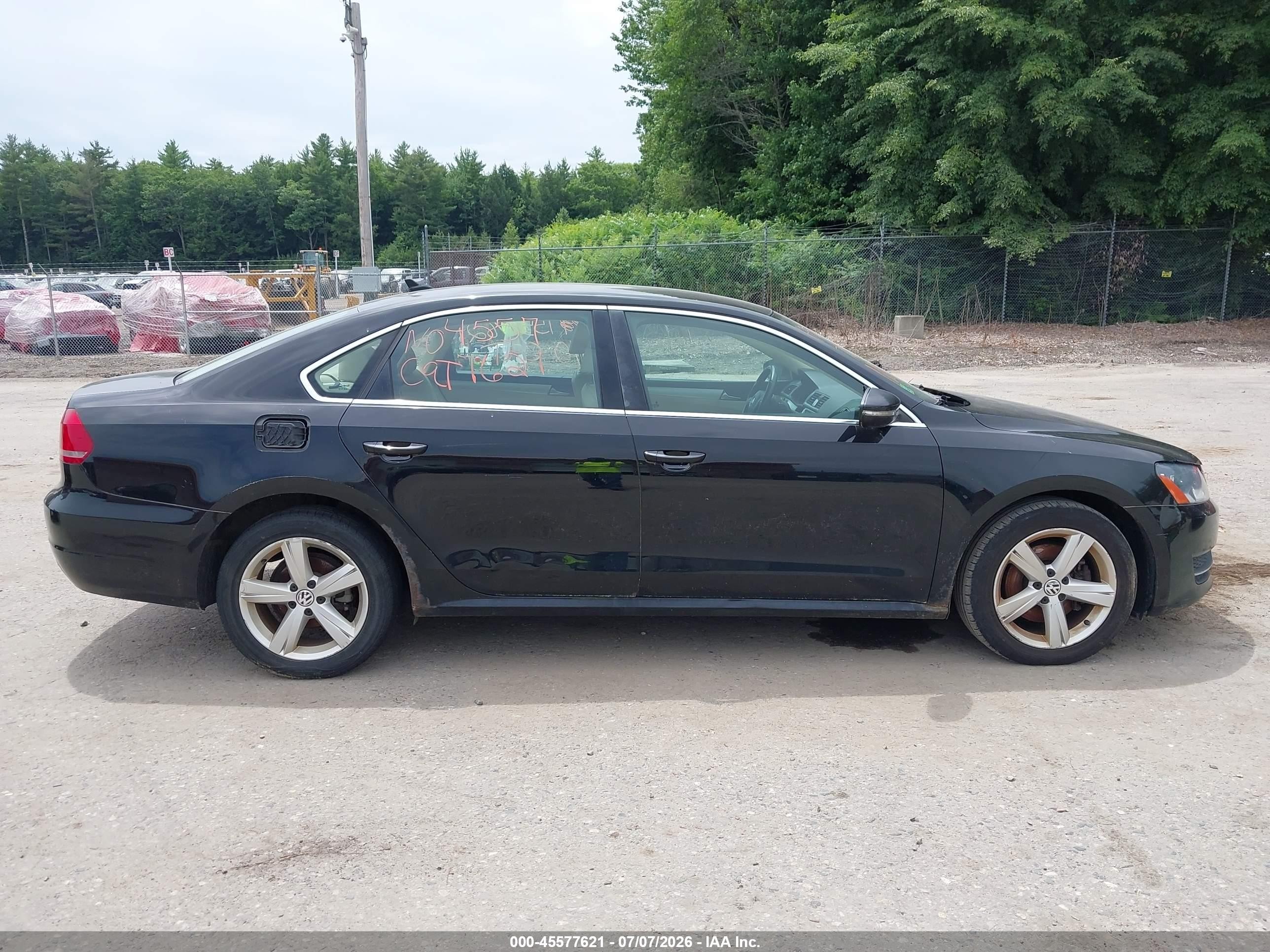 2012 Volkswagen Passat 2.5l Se Black vin: 1VWBP7A34CC023366
