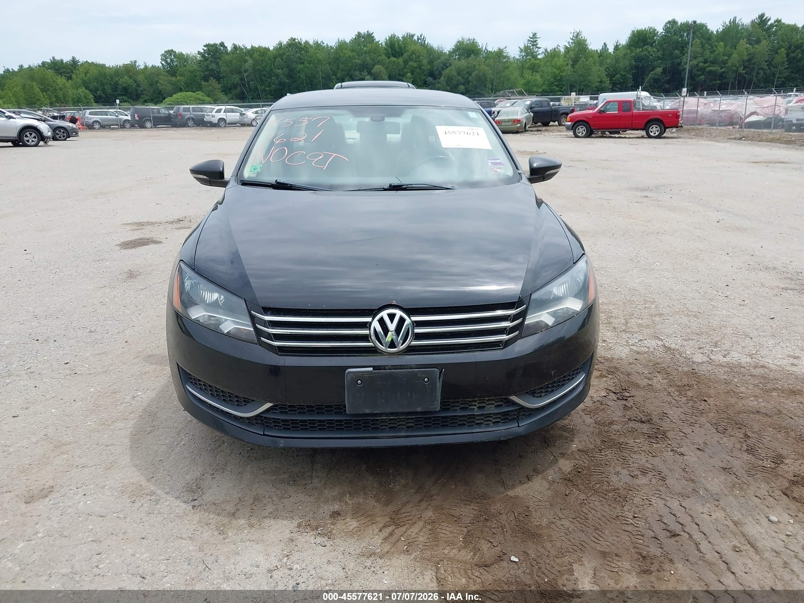 2012 Volkswagen Passat 2.5l Se Black vin: 1VWBP7A34CC023366