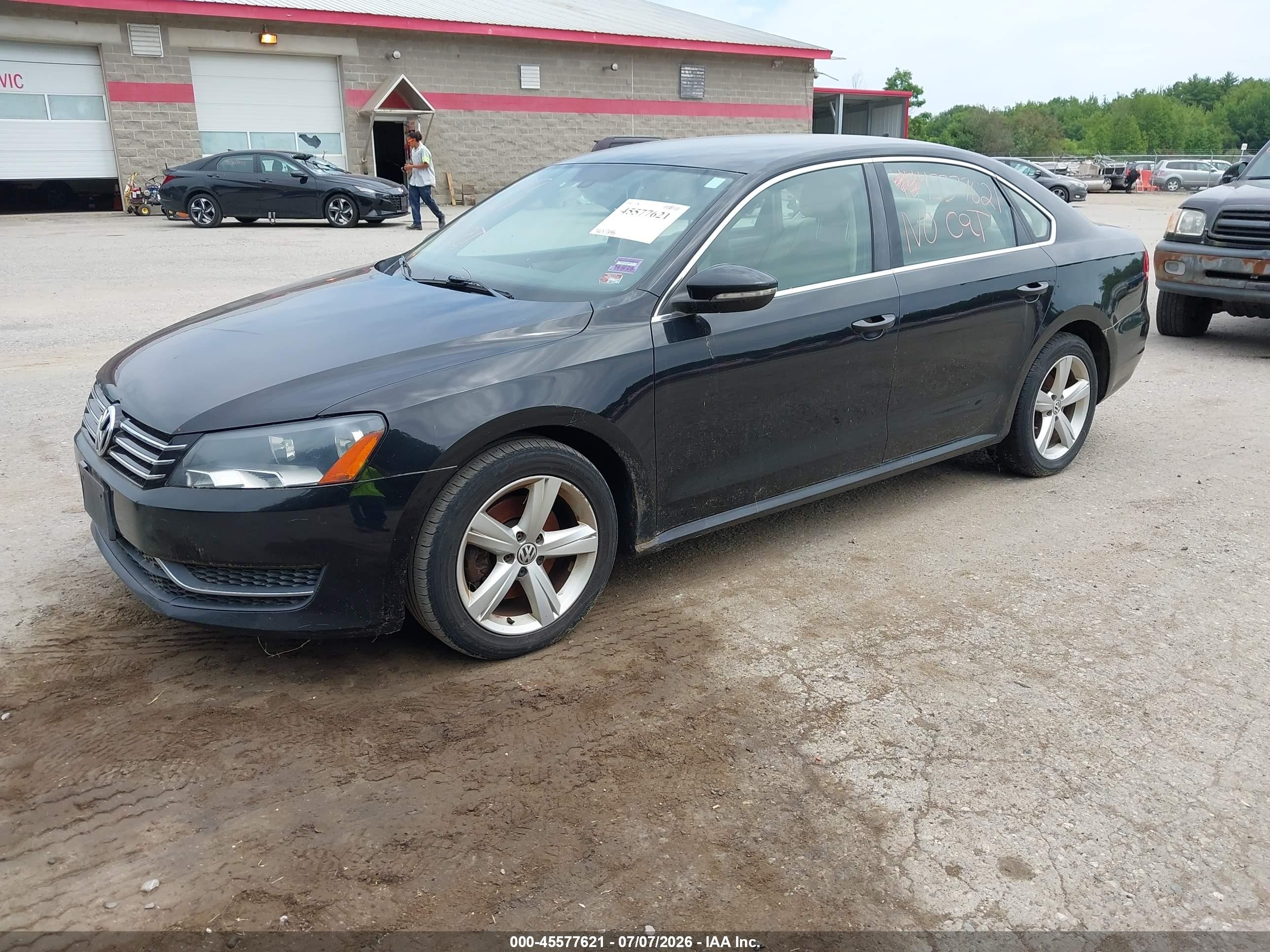 2012 Volkswagen Passat 2.5l Se Black vin: 1VWBP7A34CC023366
