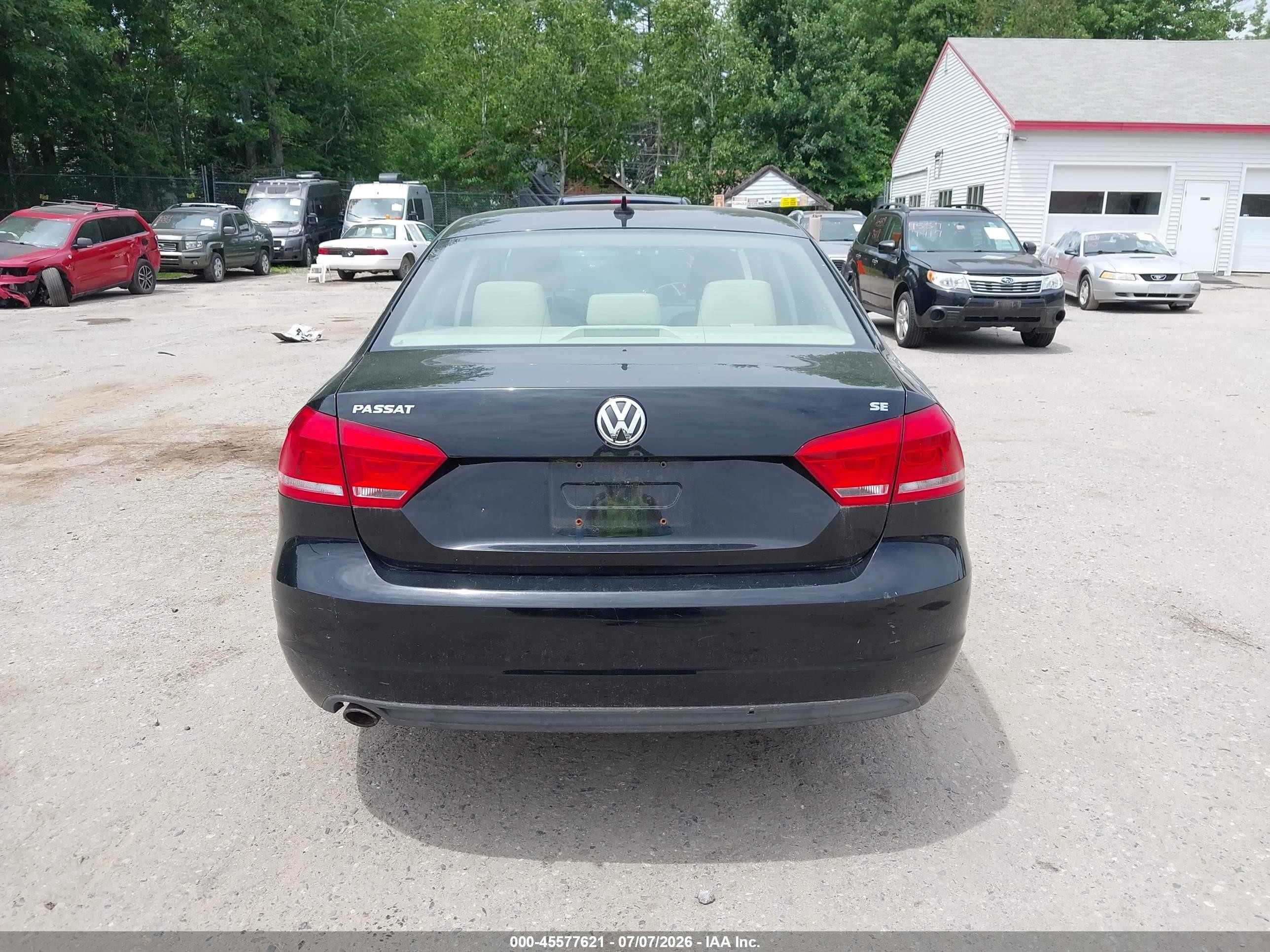 2012 Volkswagen Passat 2.5l Se Black vin: 1VWBP7A34CC023366