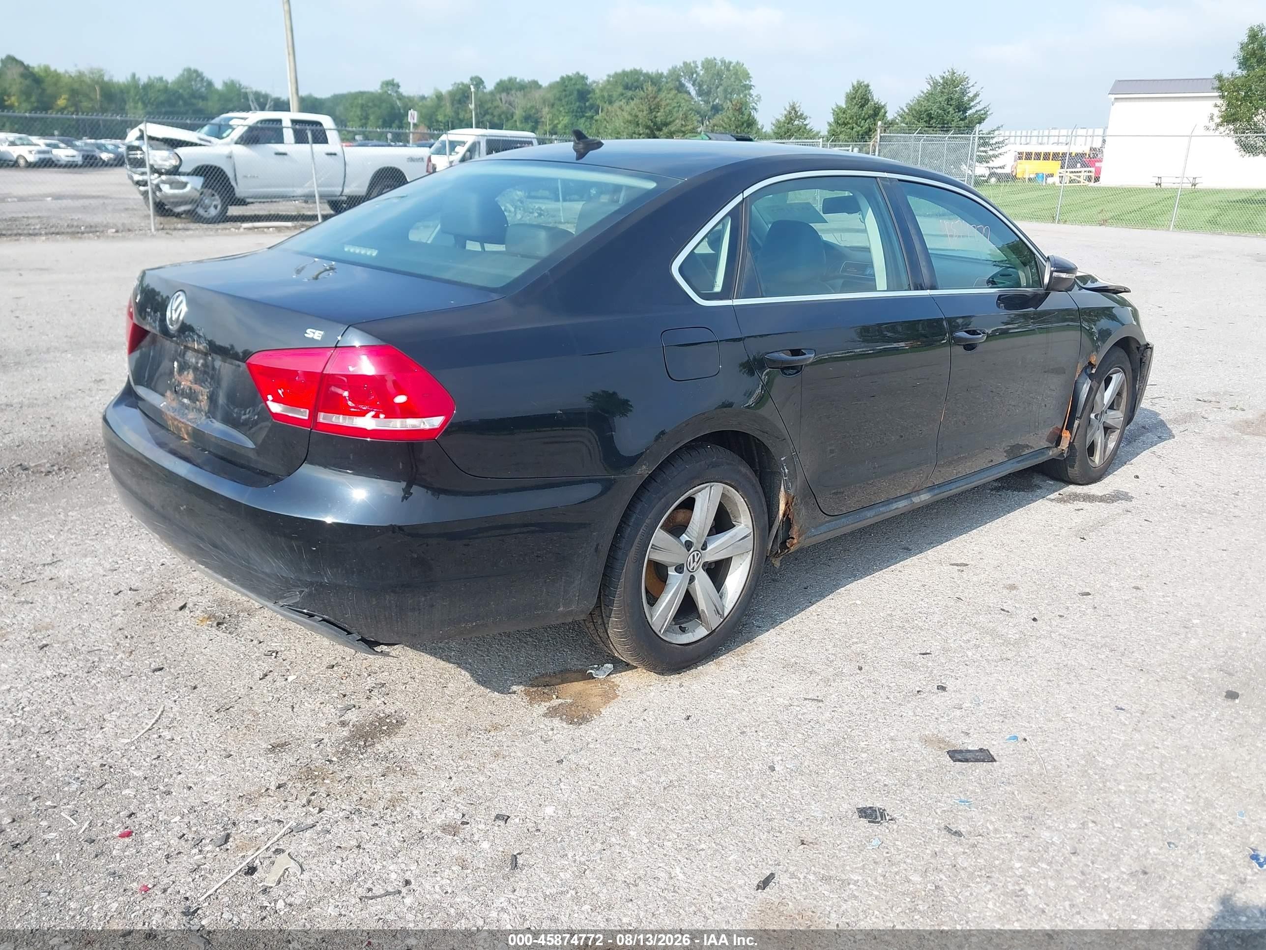 2012 Volkswagen Passat 2.5l Se Black vin: 1VWBP7A34CC033945