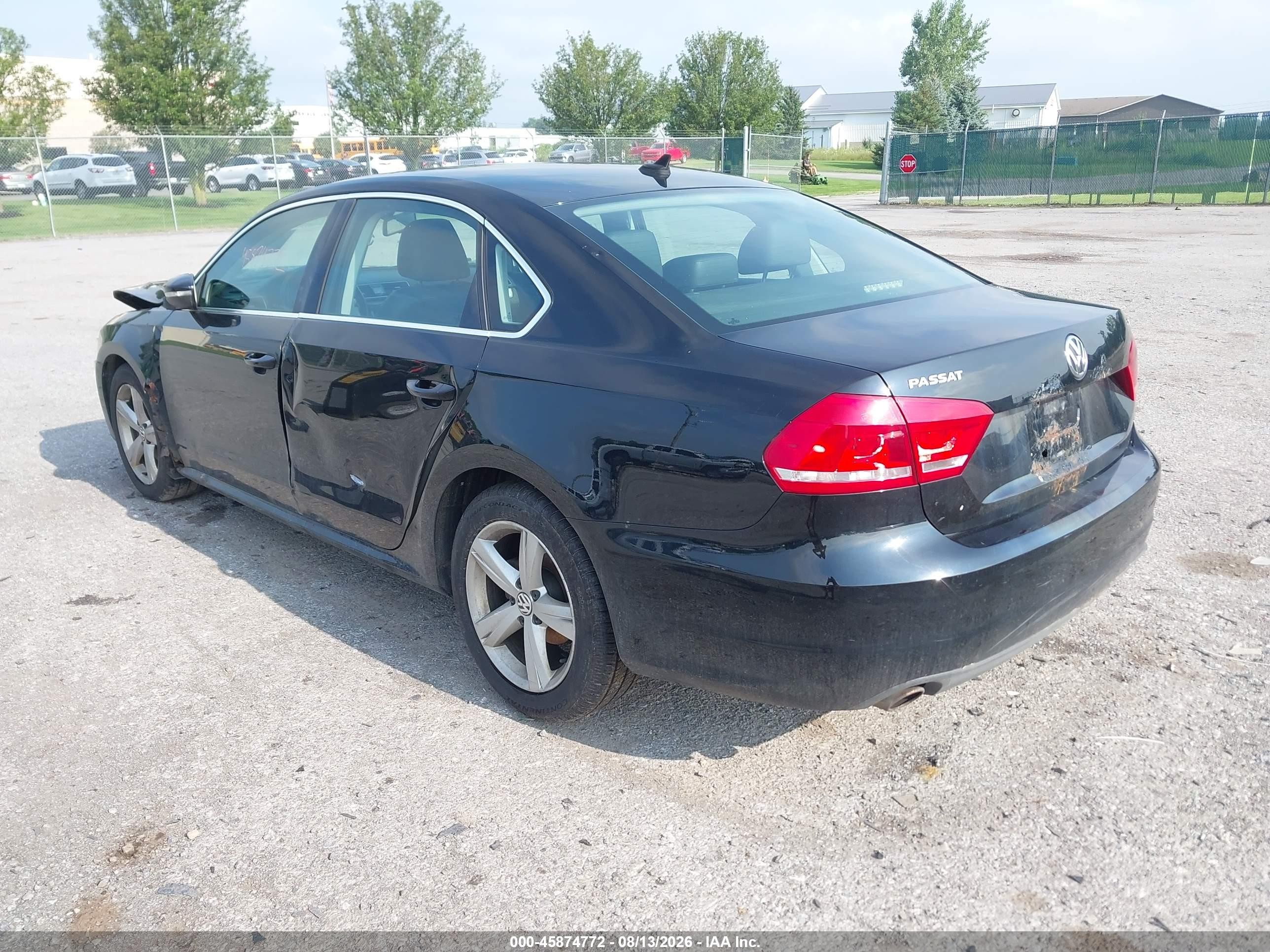 2012 Volkswagen Passat 2.5l Se Black vin: 1VWBP7A34CC033945